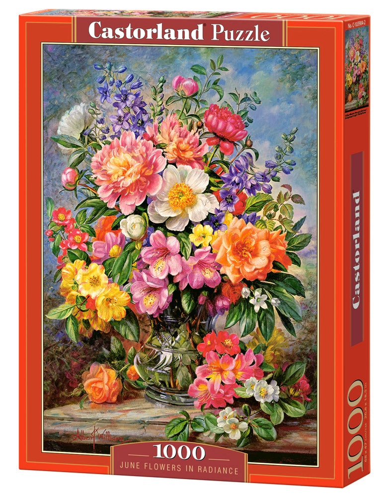 CASTORLAND 1000 Piece Jigsaw Puzzle, June Flowers in Radiance, Flower and plants Puzzle, Painting Puzzle, C-103904-2