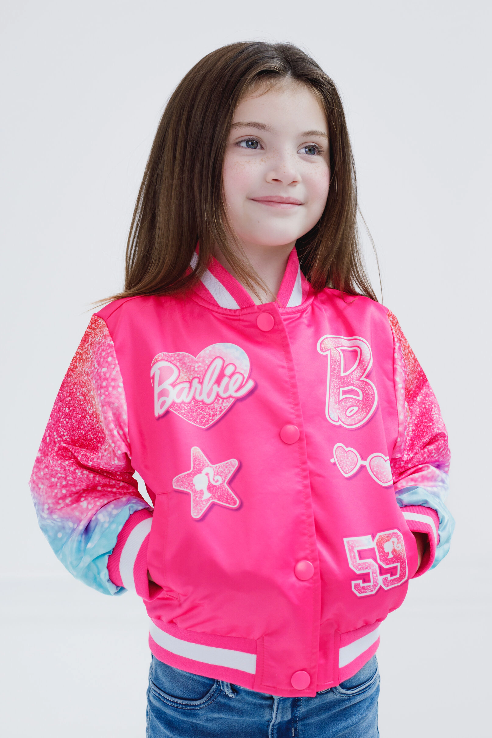 Barbie Girls' Varsity Bomber Jacket