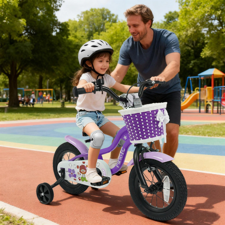 Hivvago Kids Bike with Training Wheels for Aged 3-4 Years Old