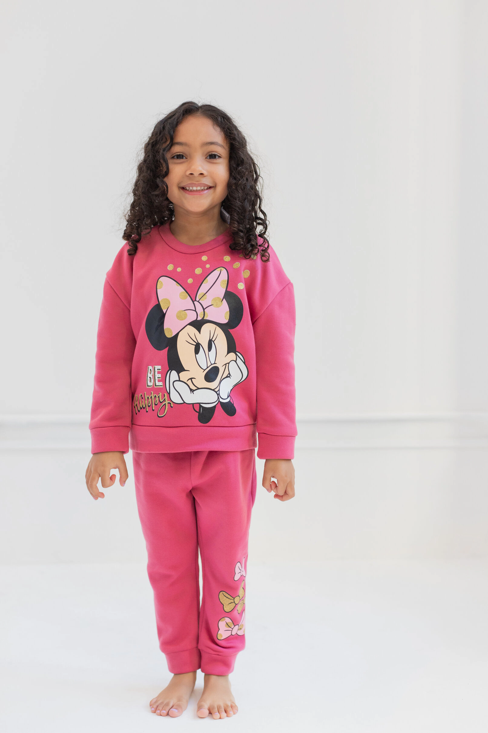 Disney Mickey Mouse & Friends Girls' 2-Piece Fleece Sweatshirt and Pants Set