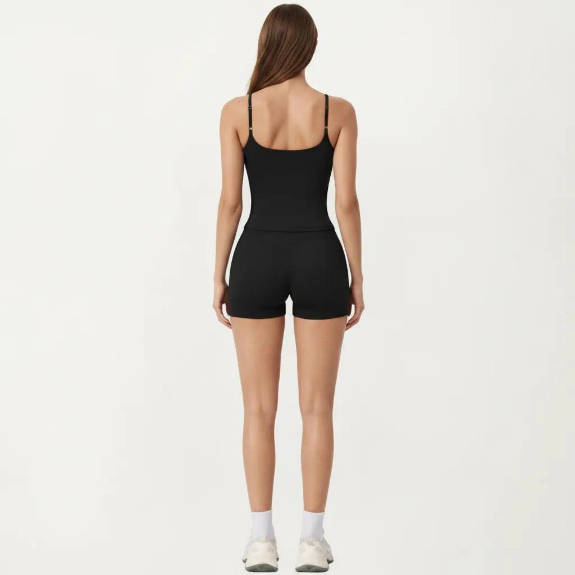 Anna-Kaci Women's Spaghetti Strap Active Cami Top with Square Neck and Smooth Stretch Fit