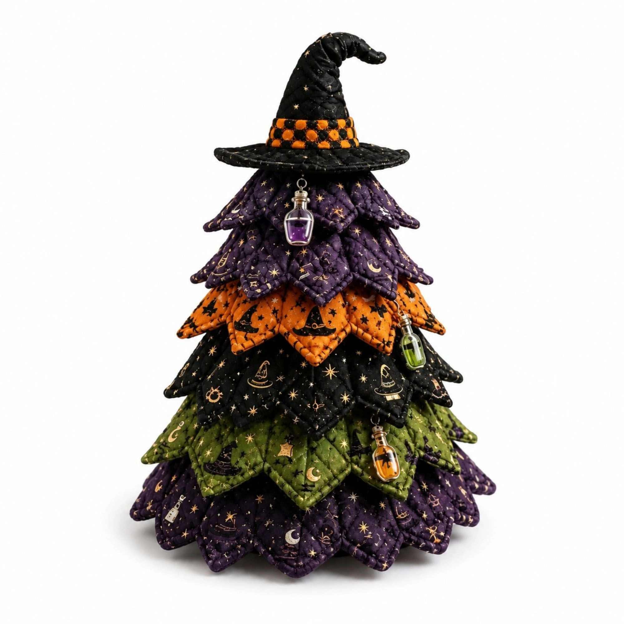 Alilang Halloween Witch Tree Handmade Fabric DIY Sewing Craft Kit