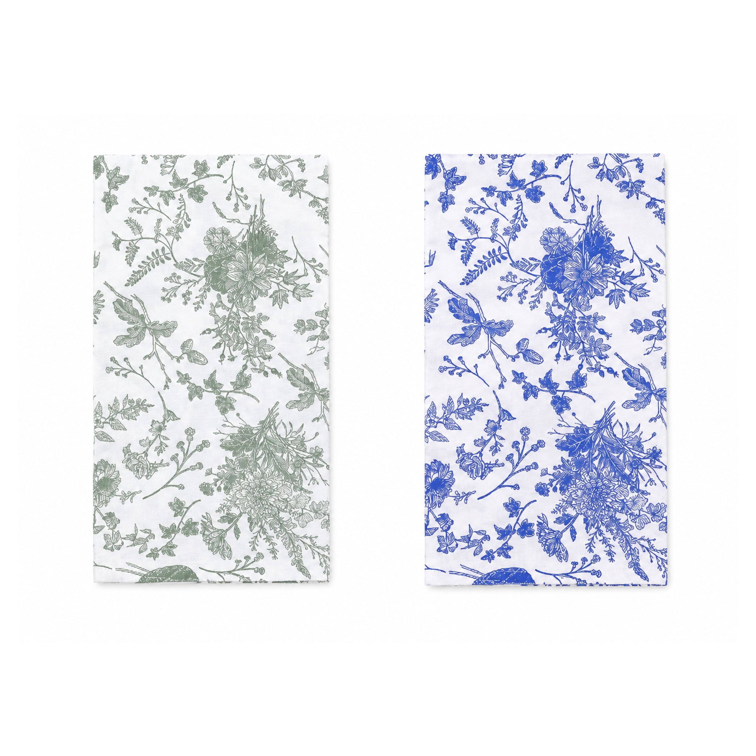 Home Collection Pack of 20 French Toile Floral Paper Dinner Napkins
