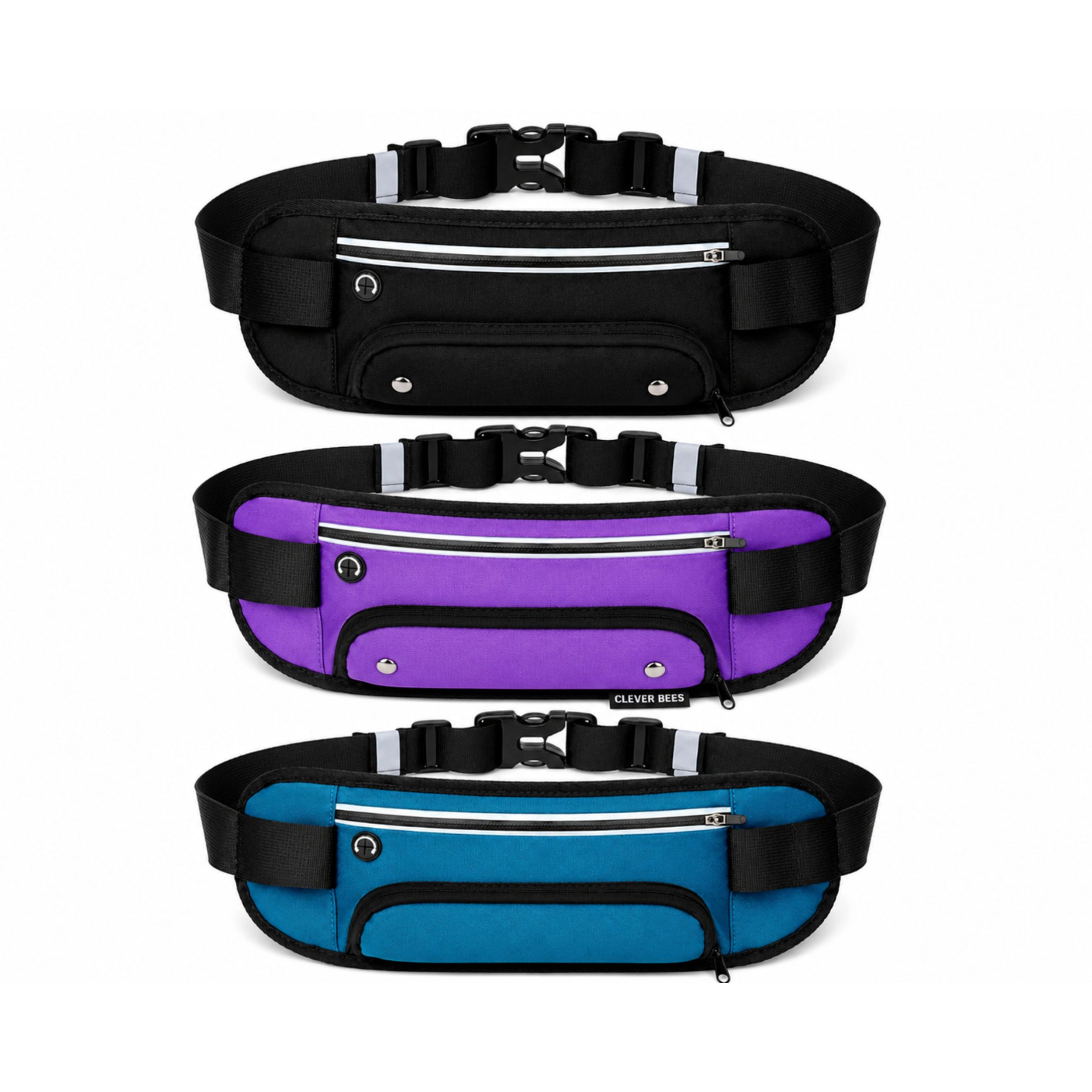 Home Collection Adjustable Water Resistant Running Belt Fanny Pack