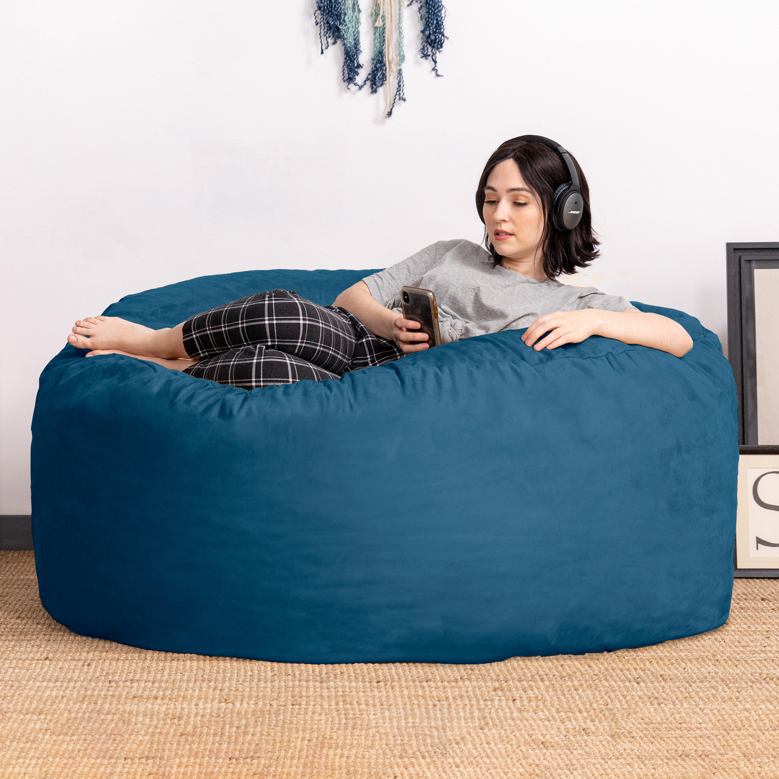 Jaxx Saxx 5 Foot Large Bean Bag w/ Removable Cover