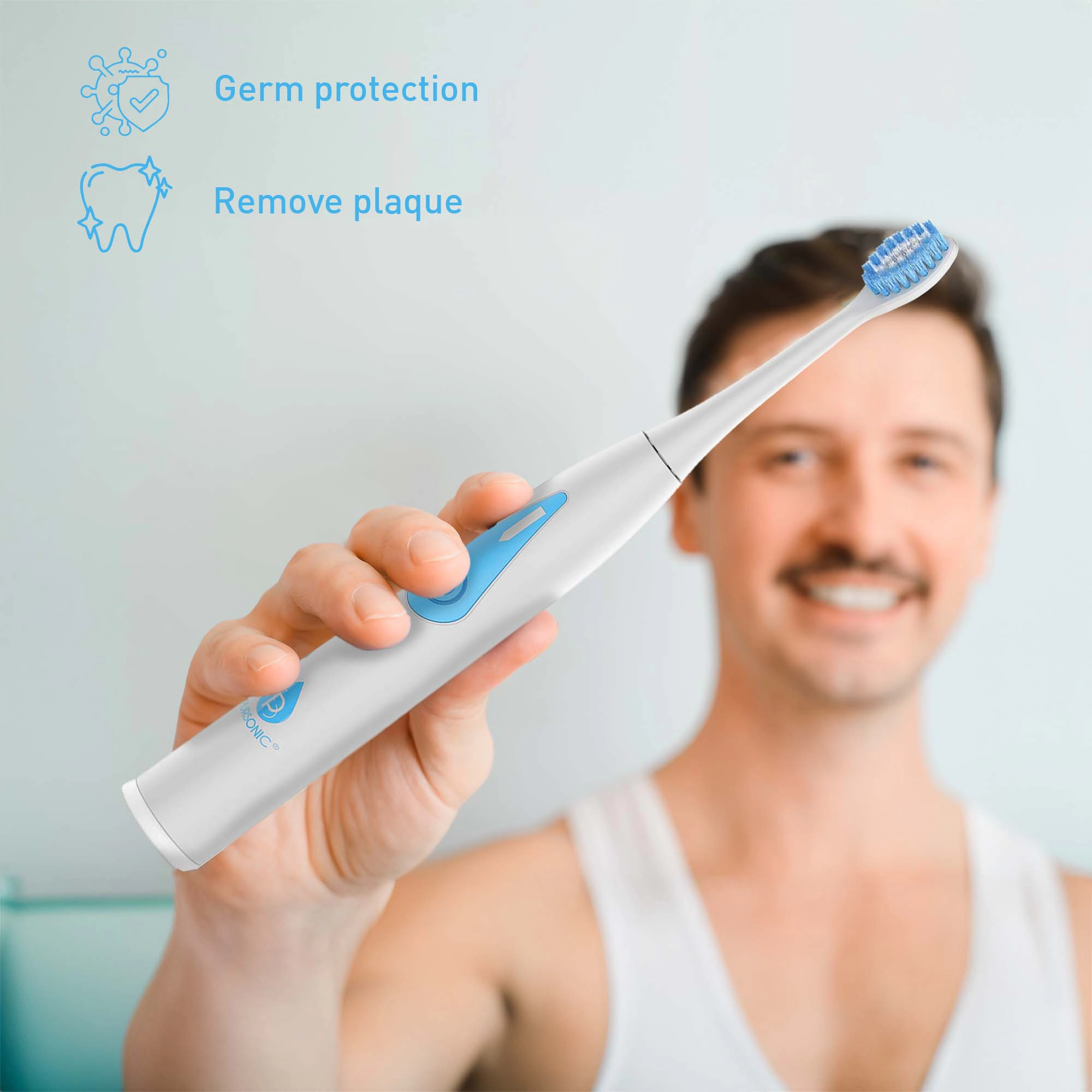 Pursonic Unisex Travel Essentials Electric Toothbrush, Smart Tracker & Neck Shoulder Massager Bundle