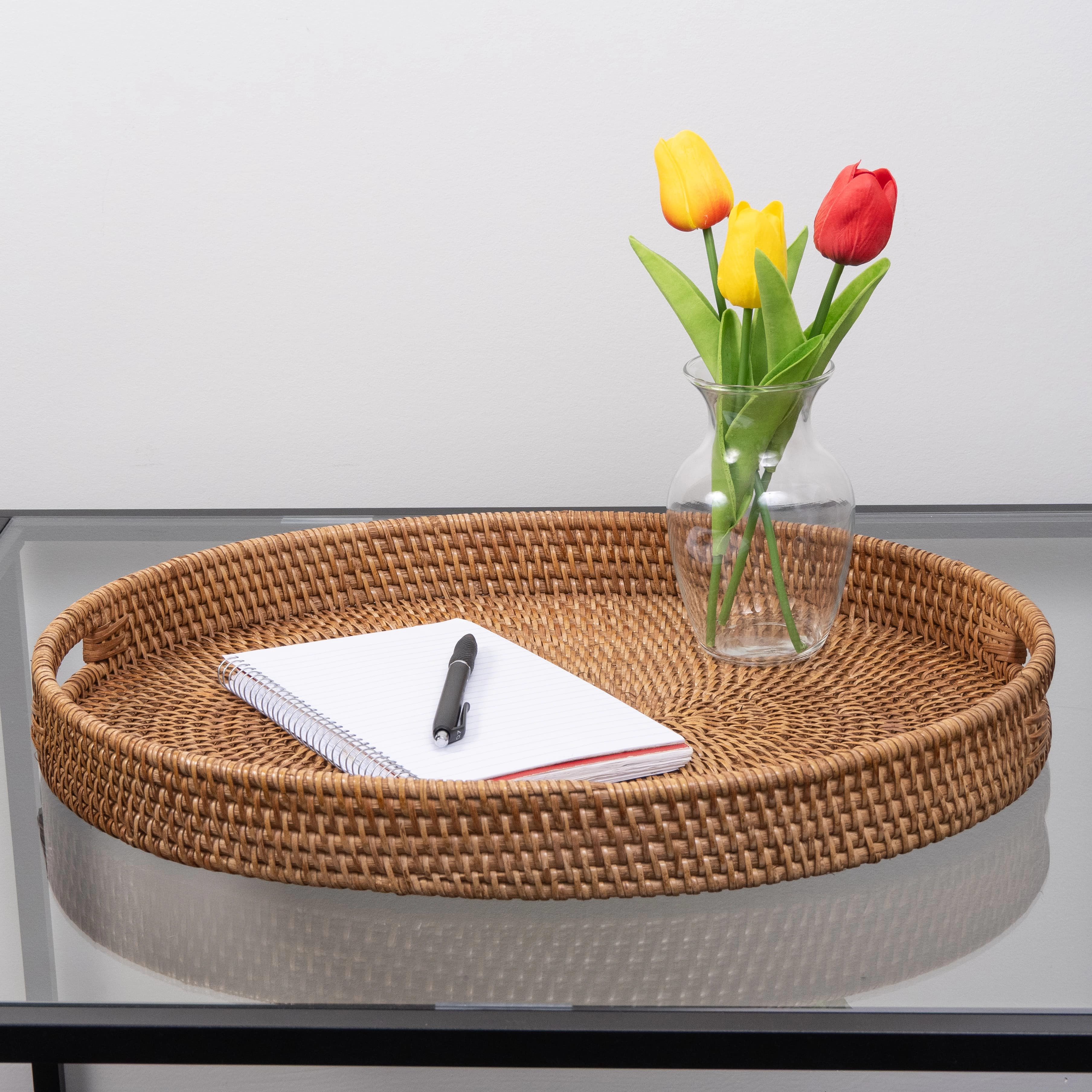 Saboga Home™ Oval Tray With Cutout Handles