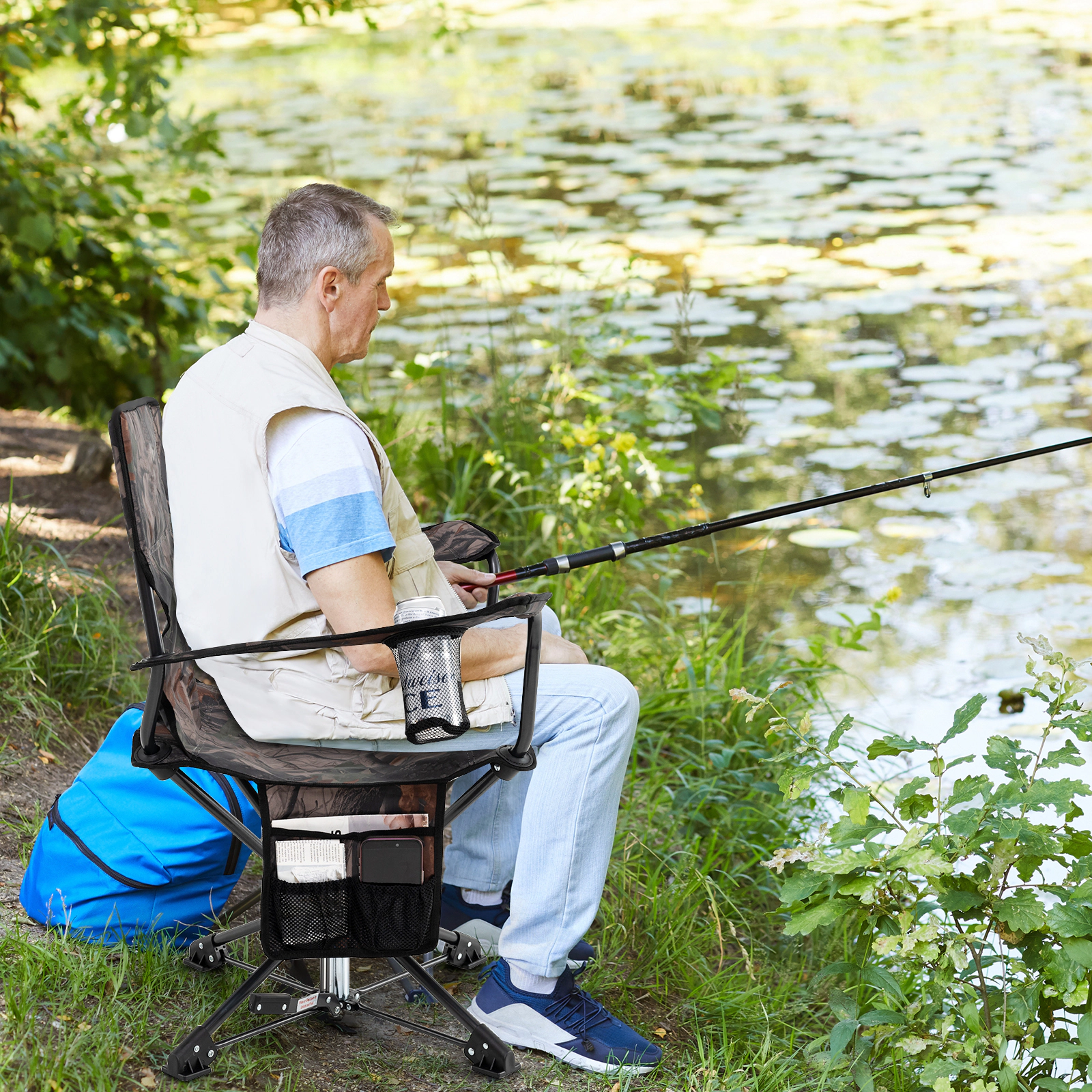 LJG 360° Swivel Hunting Chair Portable Foldable Hunting Chair Set of 2
