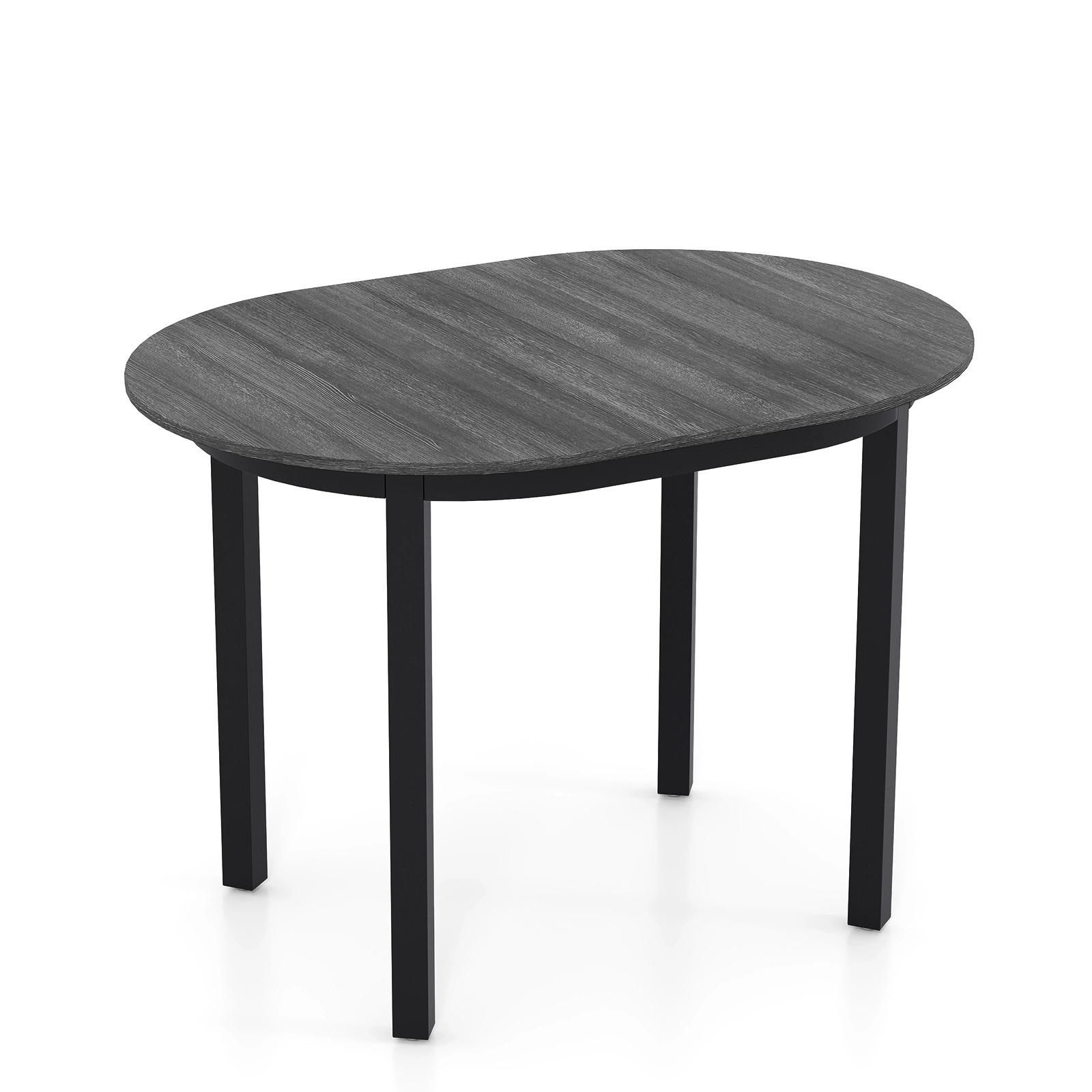 SUGIFT 43-in Rectangular Wooden Dining Table Rubber Wood Legs 260-lb Capacity 2-4 People 35.5-lb Net Weight Black + Dark