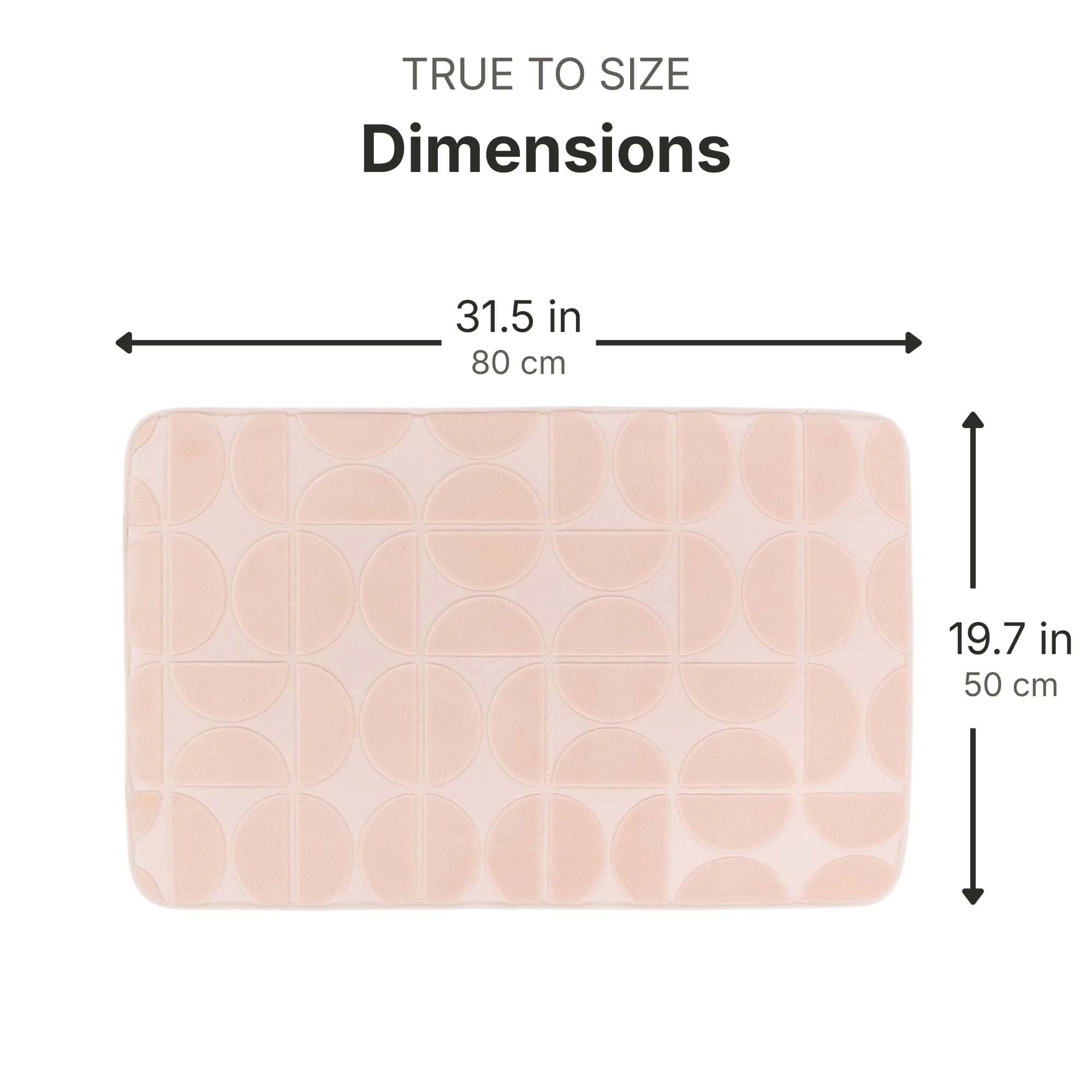 Evideco French Home Goods Memory Foam Bath Mat 19.7 x 31.5 in, Quick-Dry Microfiber, Slip-Resistant