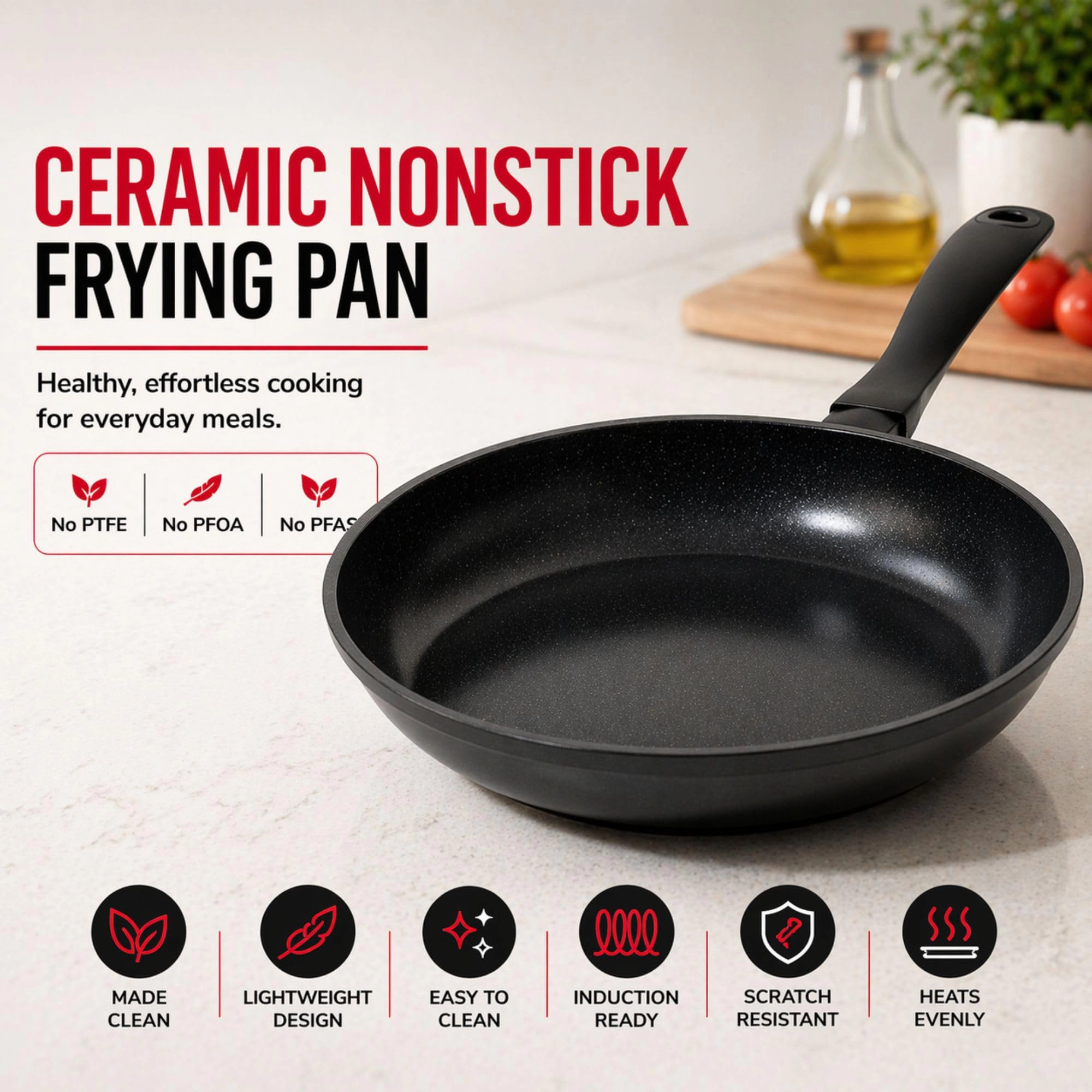 Alva Energy Ceramic Nonstick Frying Pan Set, 2 pc 8" + 11"