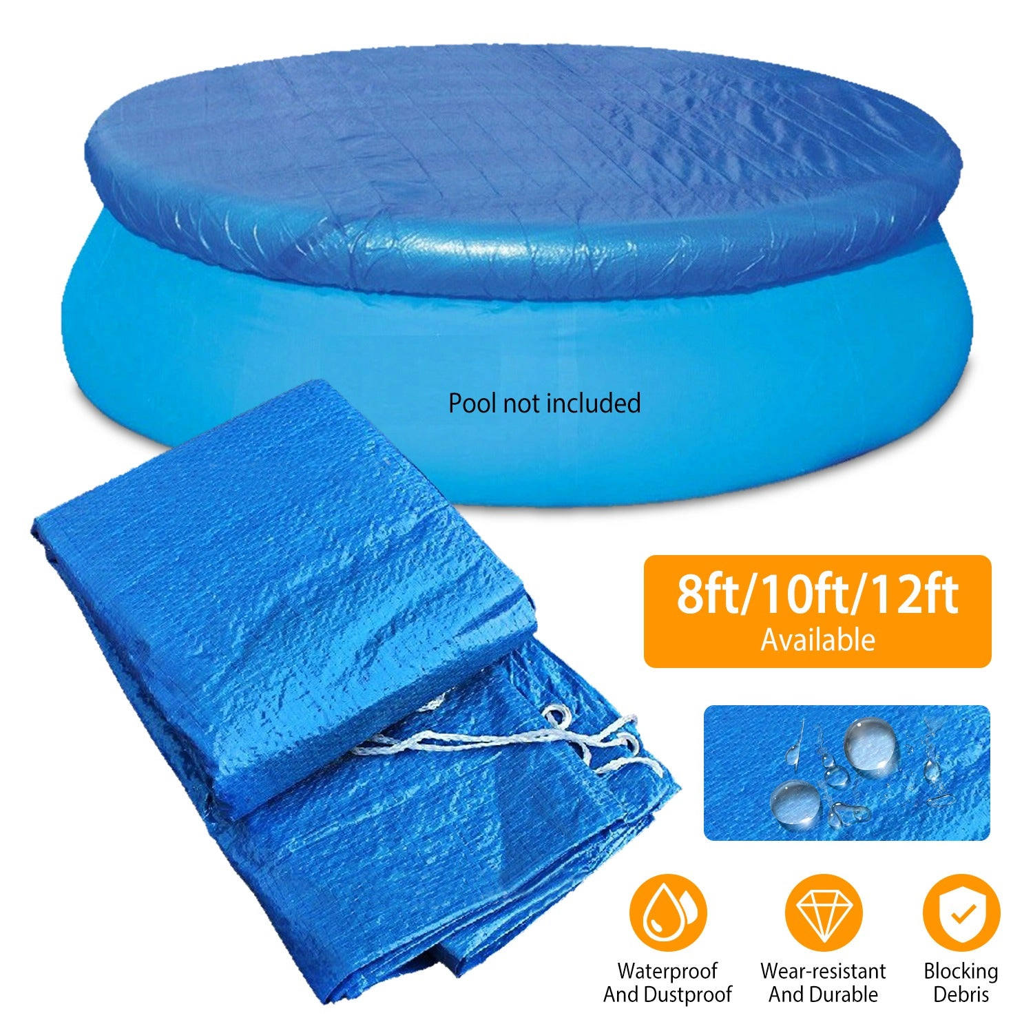 GBruno 8 Ft Round Swimming Pool Cover