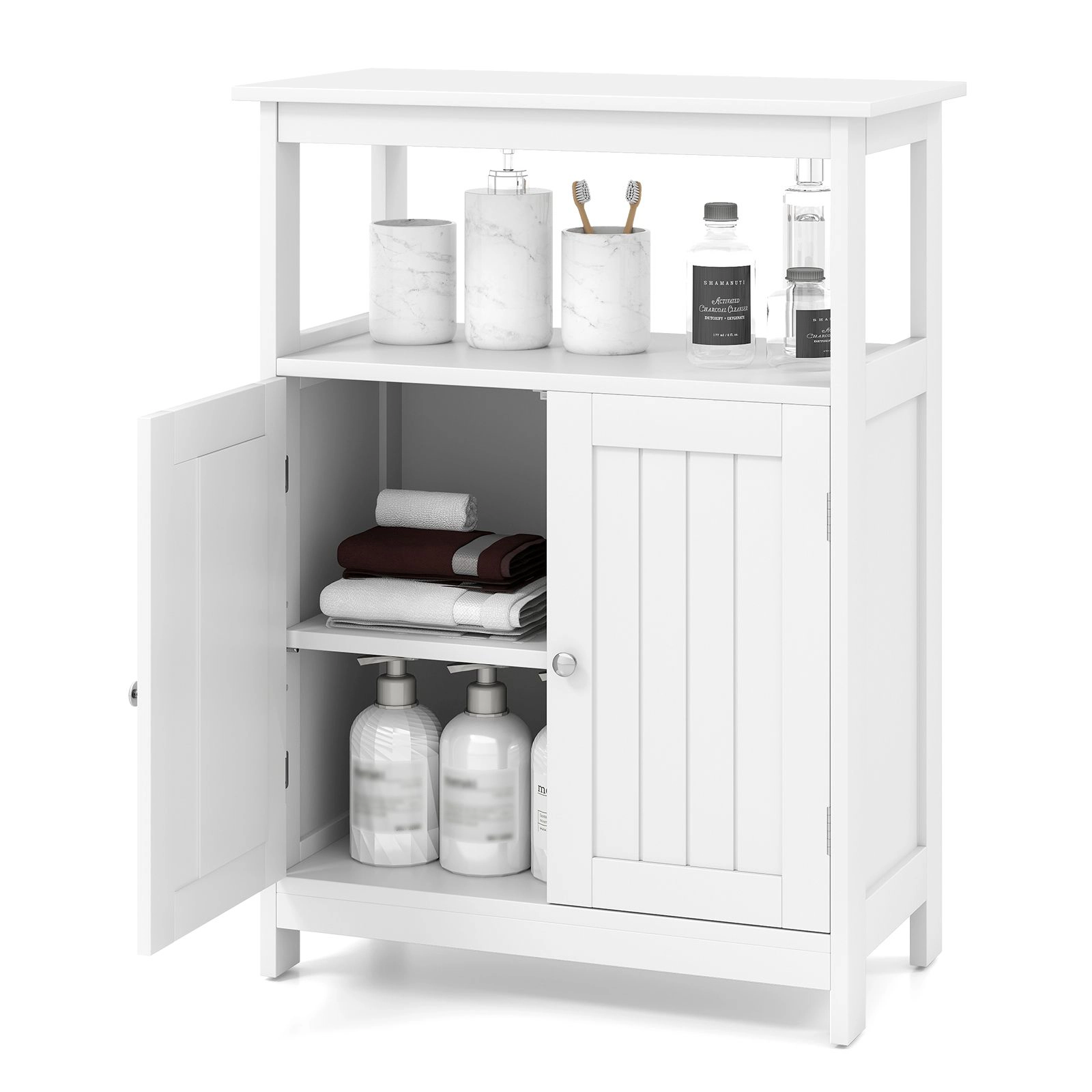 SlickBlue Freestanding Bathroom Floor Cabinet with Adjustable Shelf