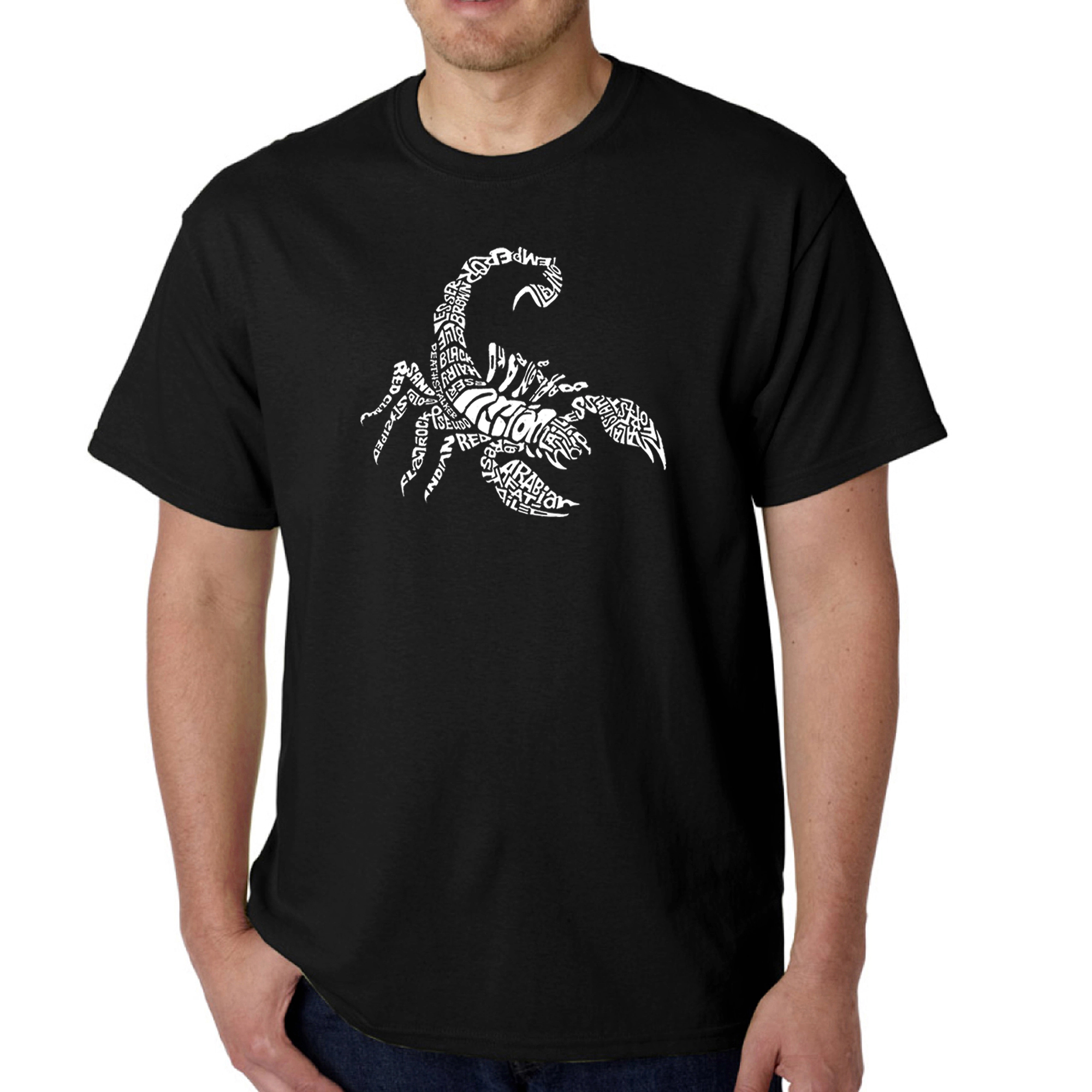 LA Pop Art Men's Word T-Shirt - Types of Scorpions
