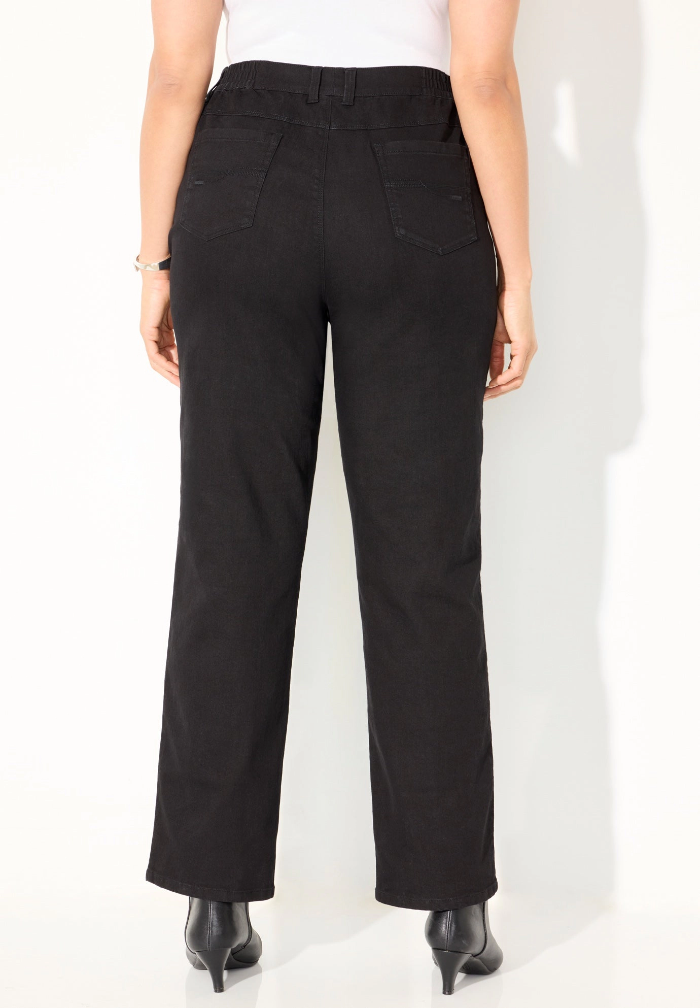 Catherines Women's Plus Right Fit Curvy Wide Leg Jean