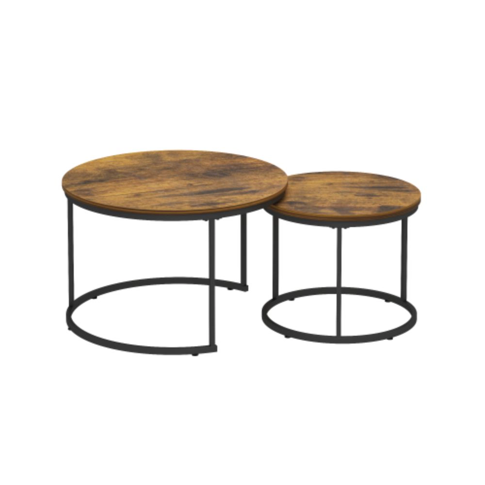 GOODSILO Functional Multi-Use Wood and Metal Flat Accent Table