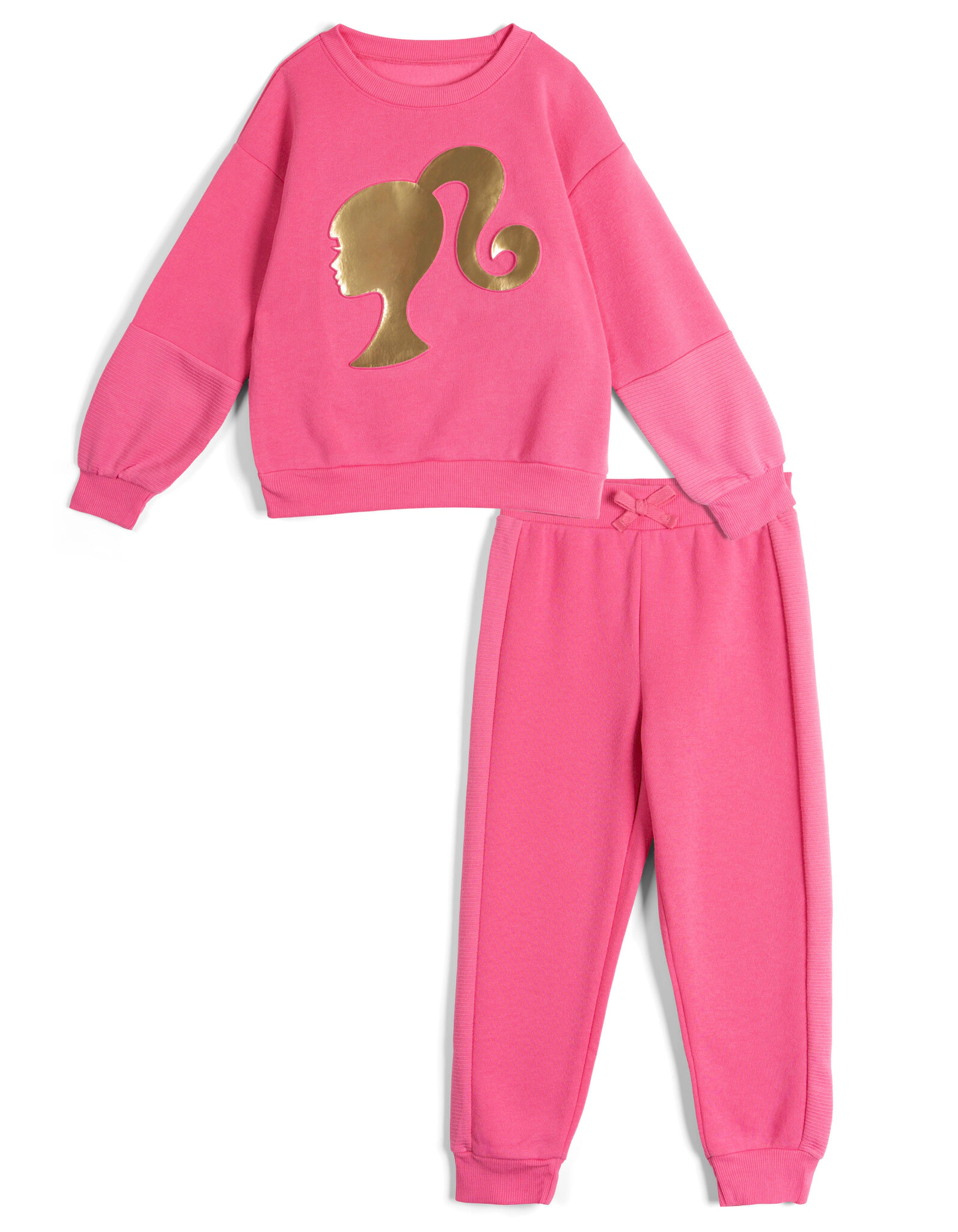 Barbie Girls' Fleece Sweatshirt and Joggers Set