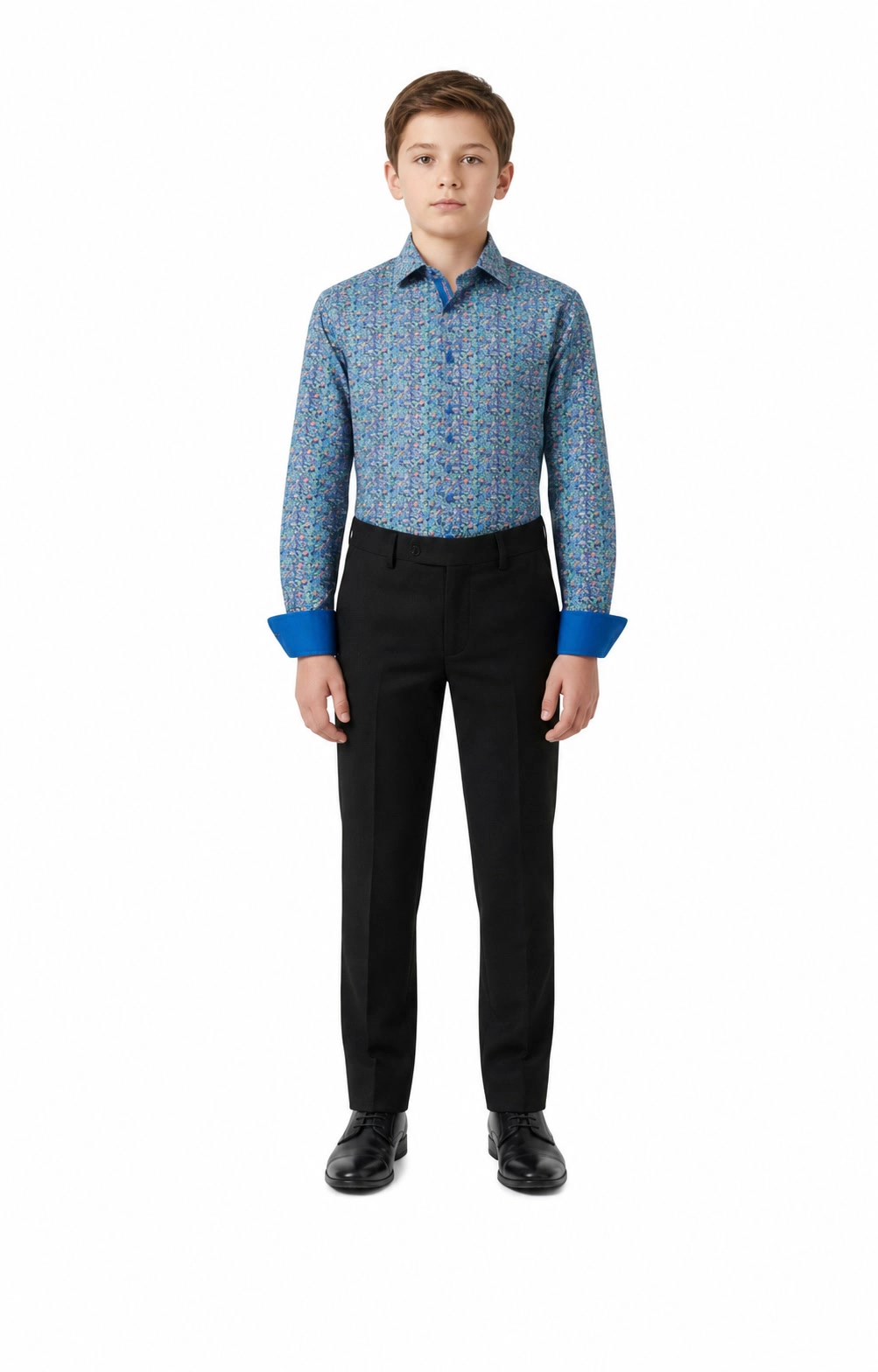 Elie Balleh Boys Slim Fit Paisley Print Shirt