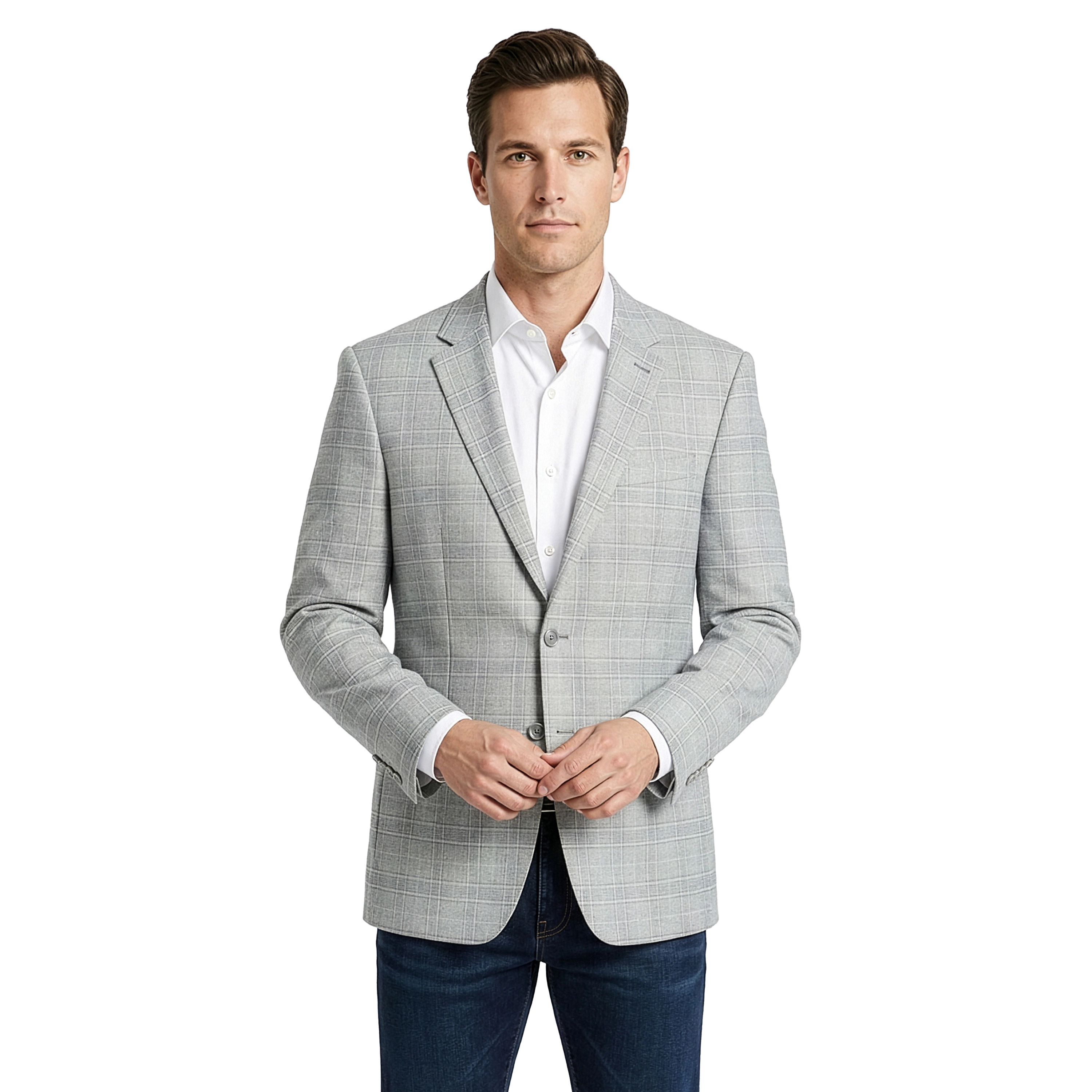 Zegarie Mens Regular Fit Plaid Sport Coat