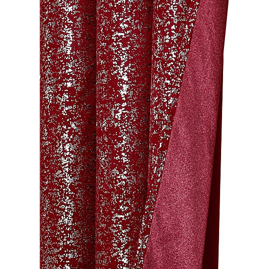 Kate Aurora 2 Piece Metallic Sparkle Thermal Grommet Blackout Curtain Panels