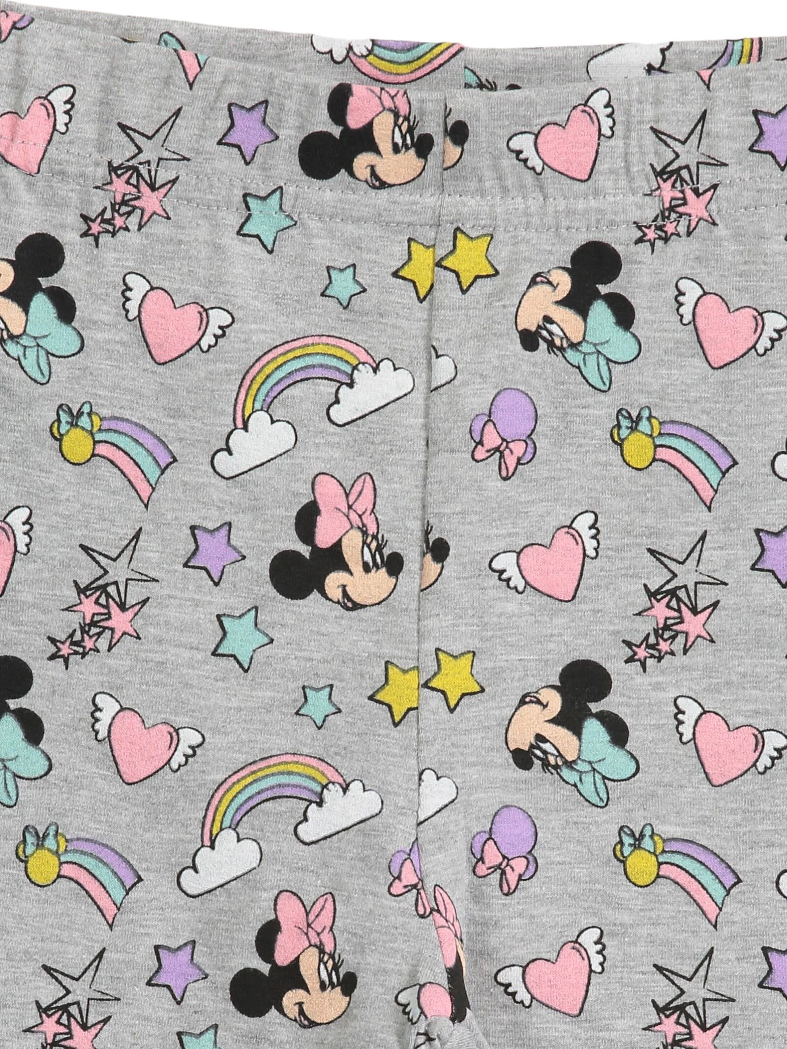 Disney Minnie Mouse Girls' 2-Piece T-Shirt and Bike Shorts Set