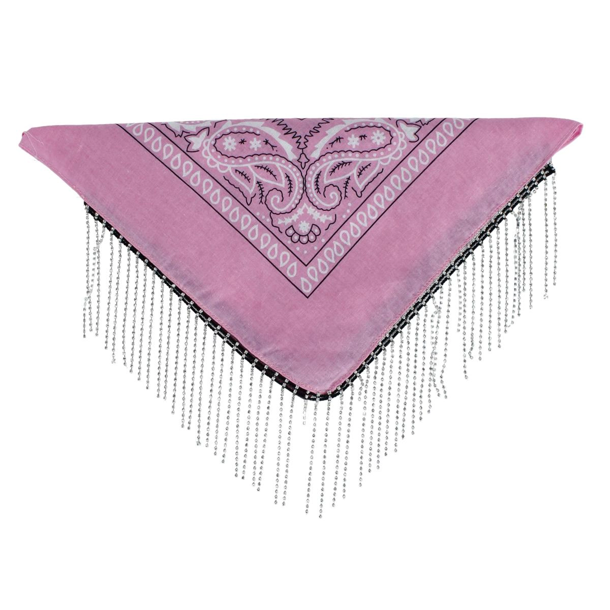 David & Young Women's 21 x 21 inch Bandana with Rhinestone Trims