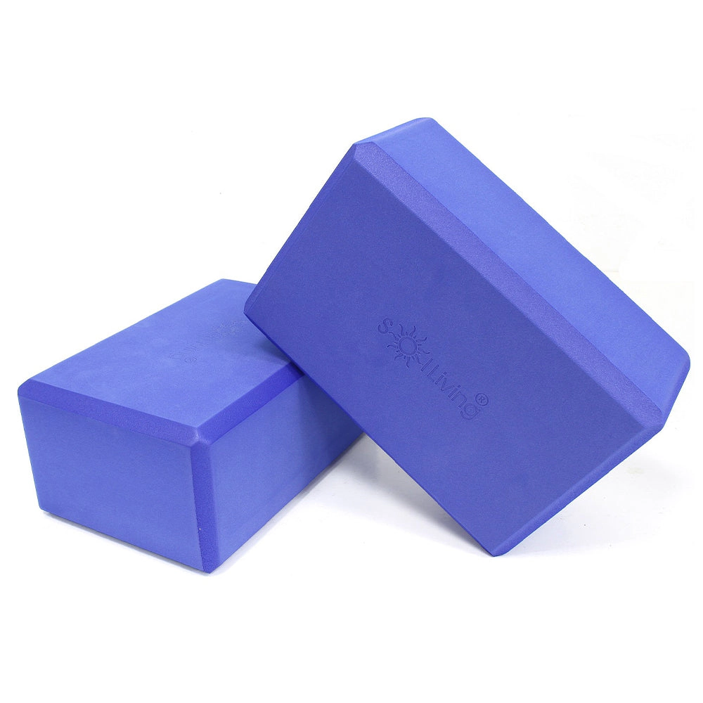 Sol Living 2-Pack Yoga Block Meditation Exercise Equipment for and Pilates 4" x 6"