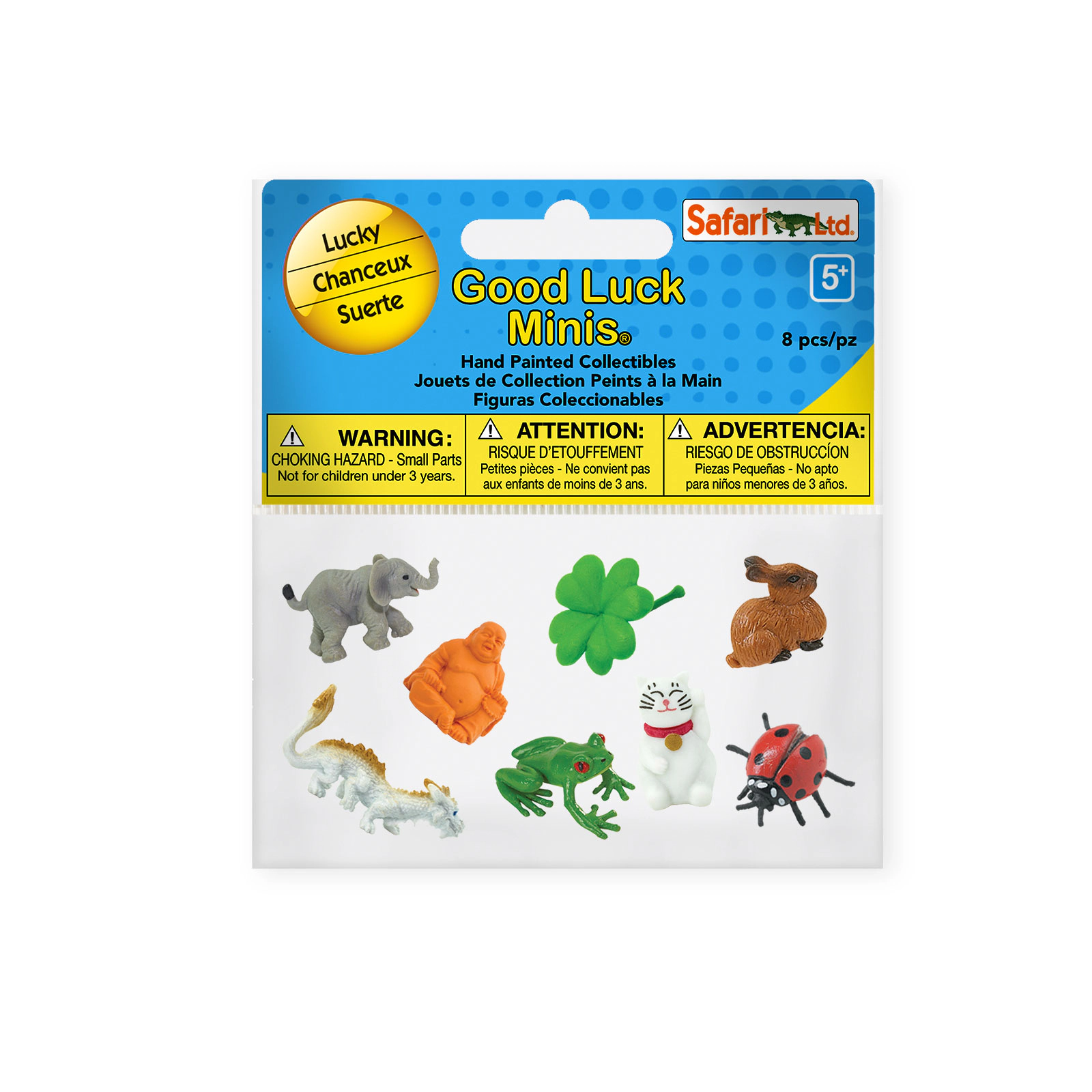 Safari Ltd. - Lucky Fun Pack - 8 Mini Toy Figurines for Kids
