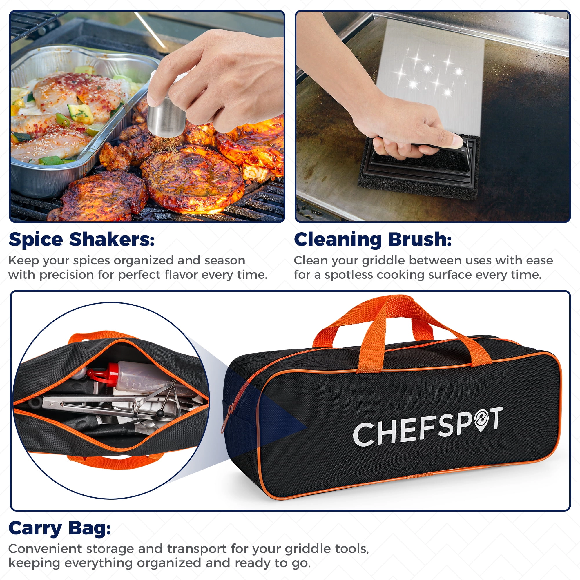 CHEFSPOT 36 Piece Griddle Accessories Kit With Carry Bag