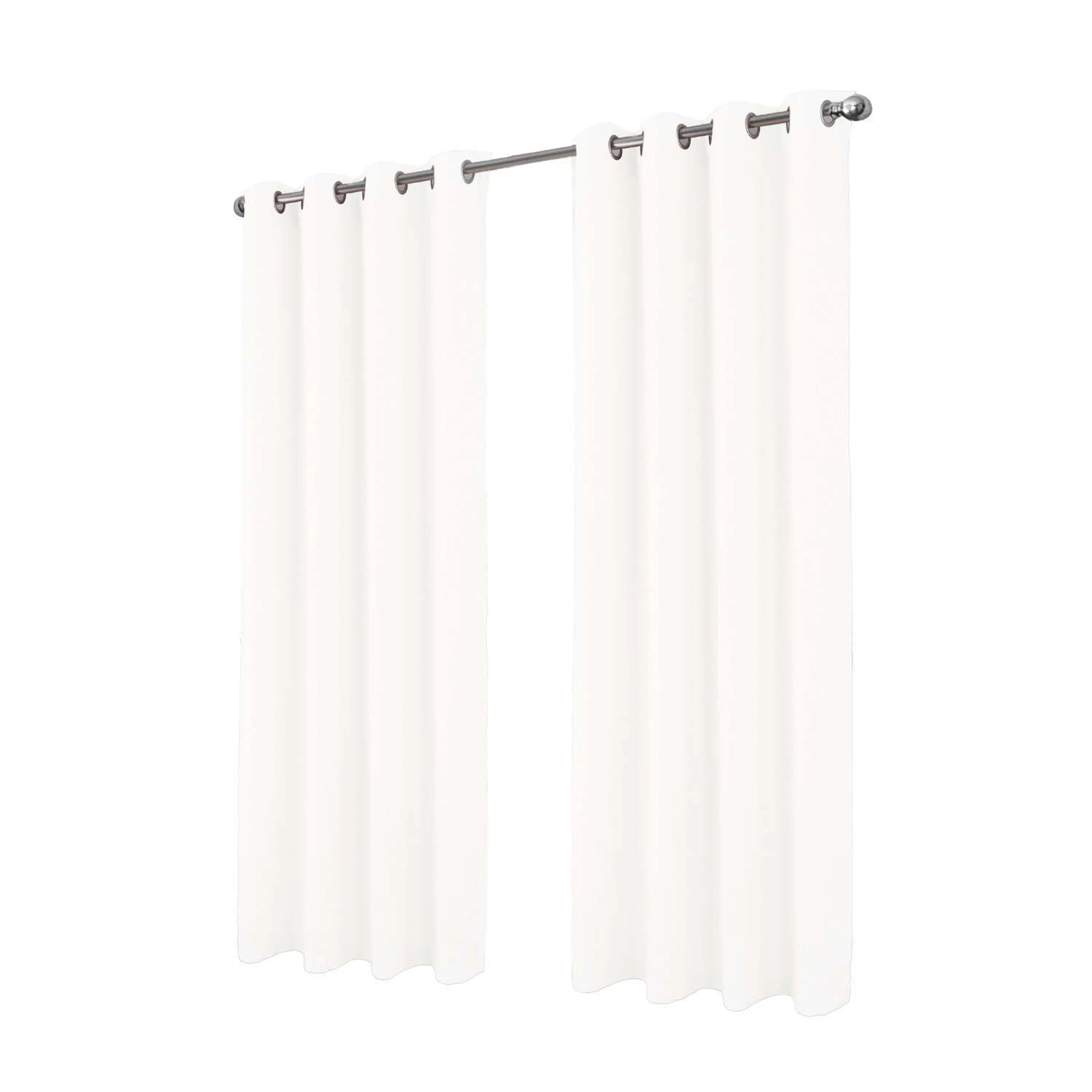 RT Designer Collection Cosmo Shimmer Jacquard Grommet Curtain Panel 54" x 84" White