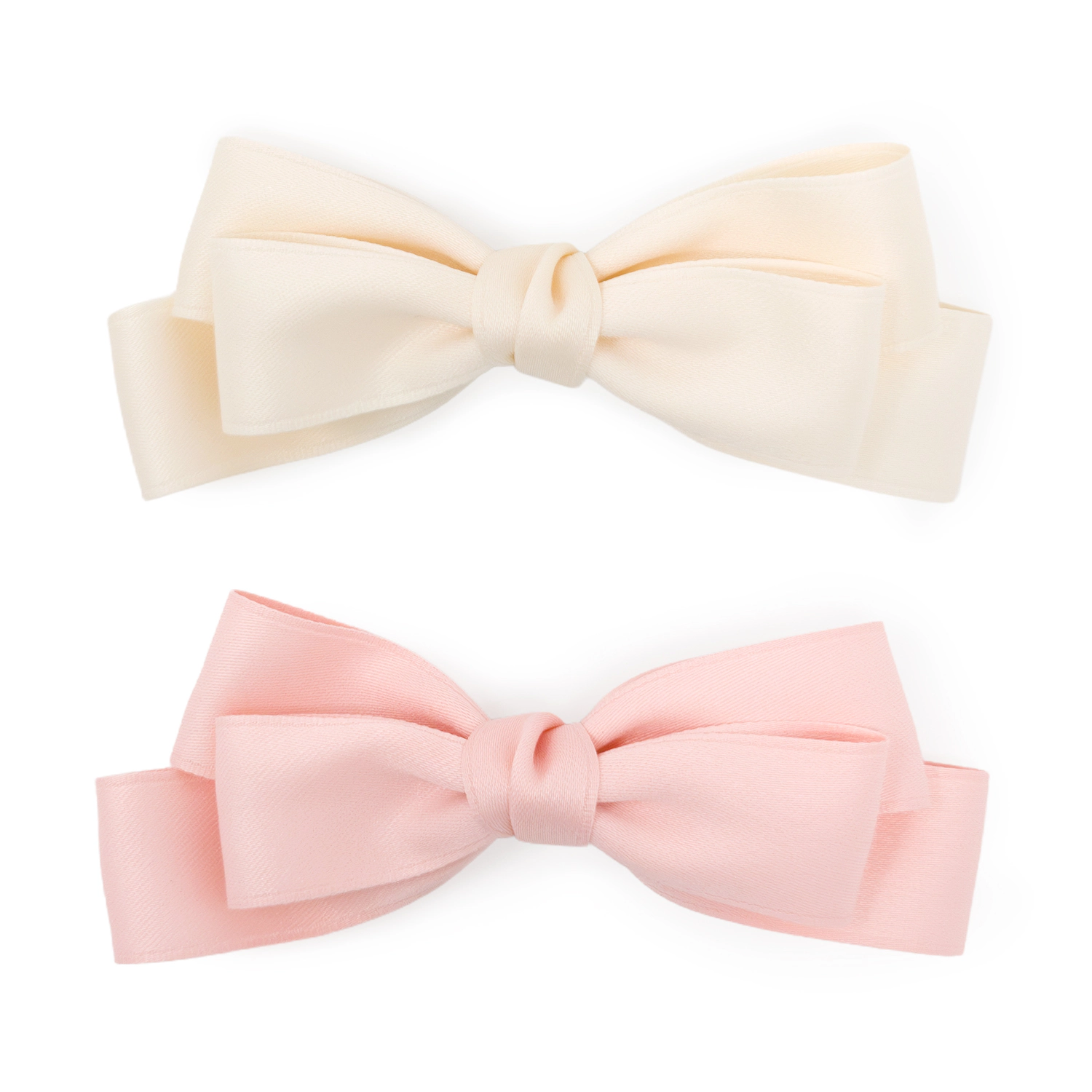 Puttisu Girls 2-Piece Large Double Bow Clip Set