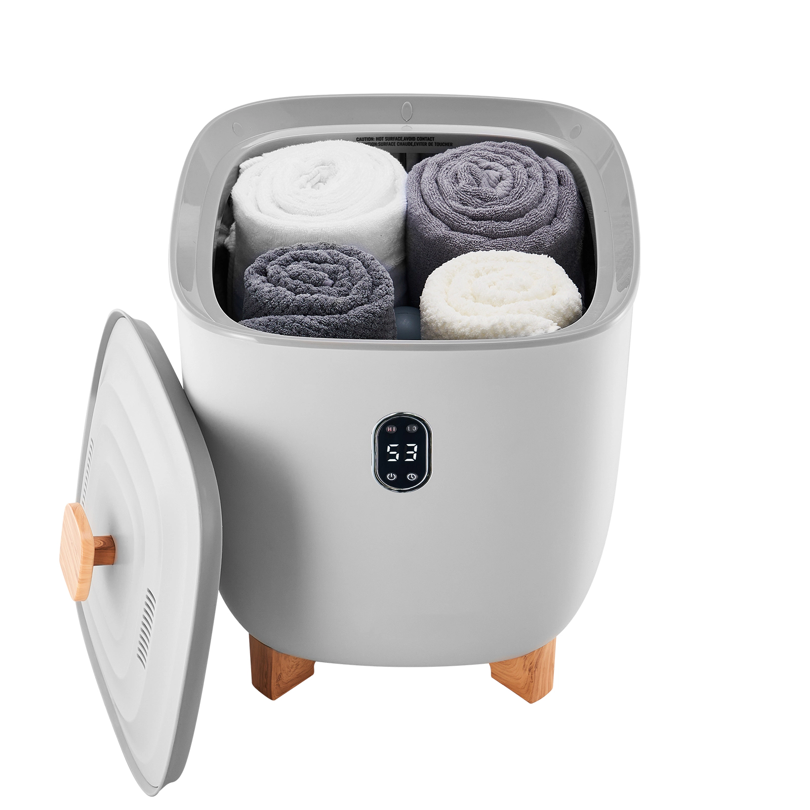 HONGGE Towel Warmers for Bathroom, Warmer Bucket Auto Shut Off Spa, Fits up to Oversized Bath Towels, Blankets