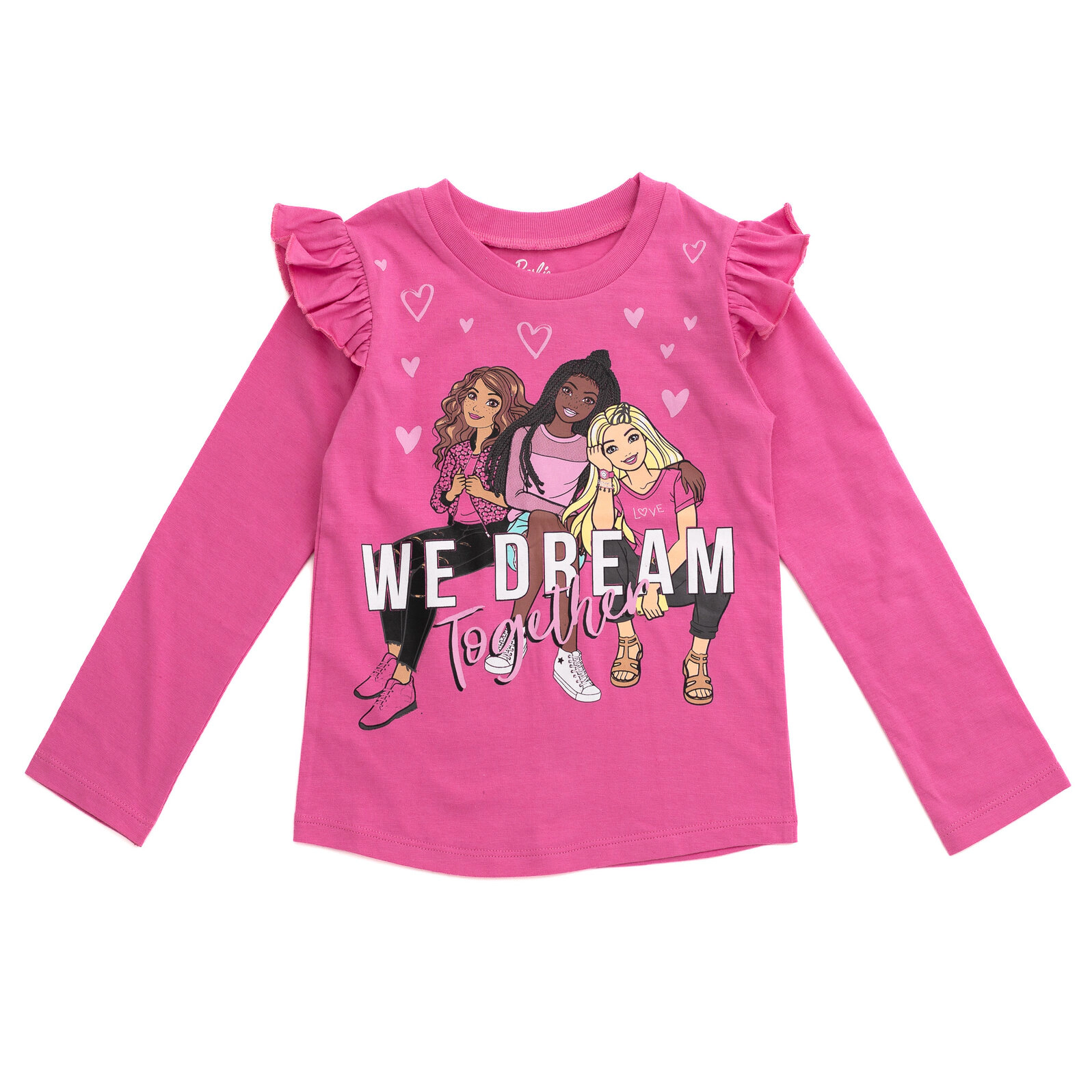 Barbie Girls' Long-Sleeve T-Shirt 3-Pack