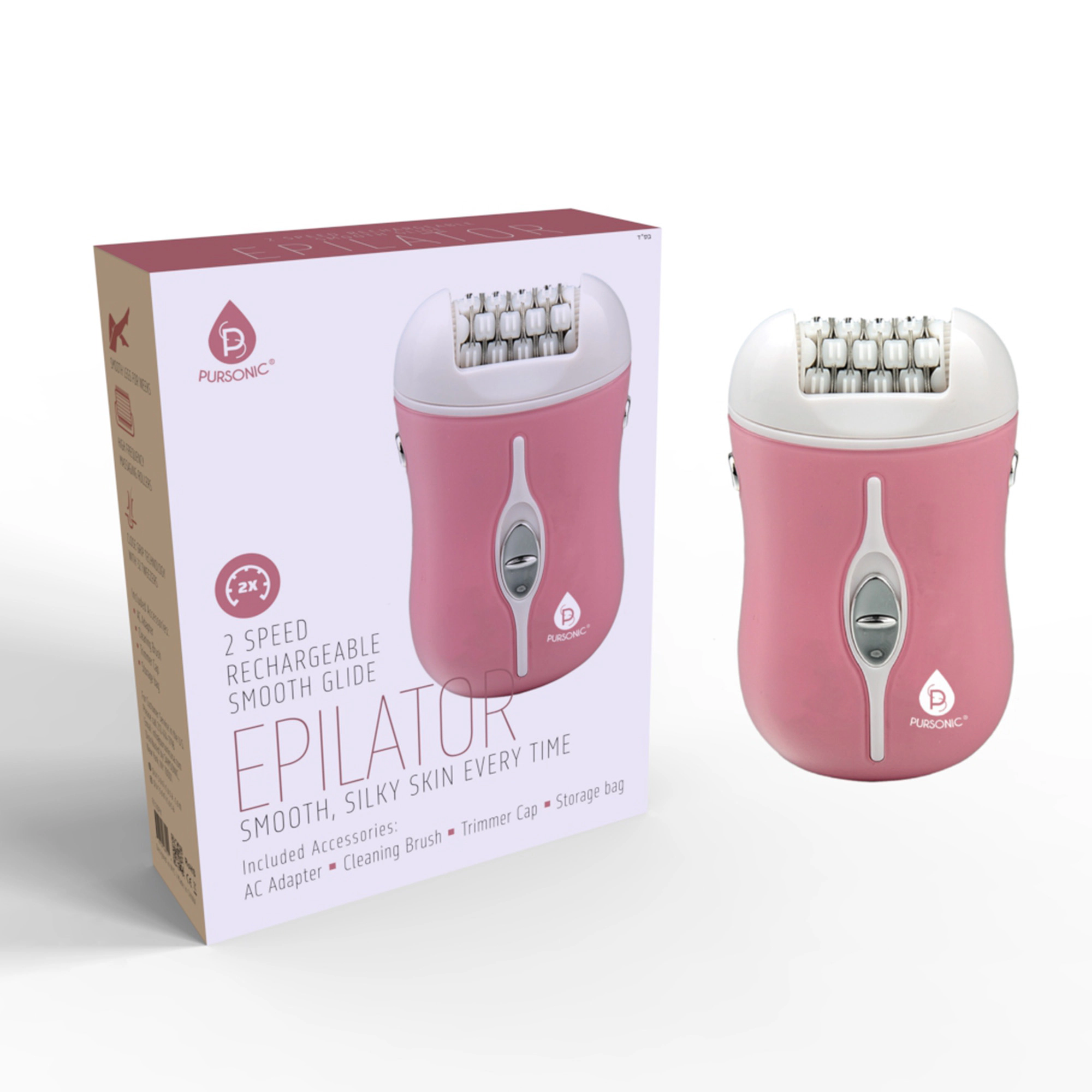 Pursonic Women's Rechargeable Hair Removal Epilator