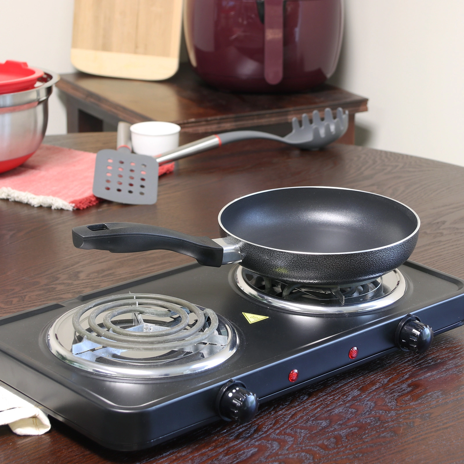 Oster Clairborne 8 Inch Aluminum Frying Pan in Charcoal Grey