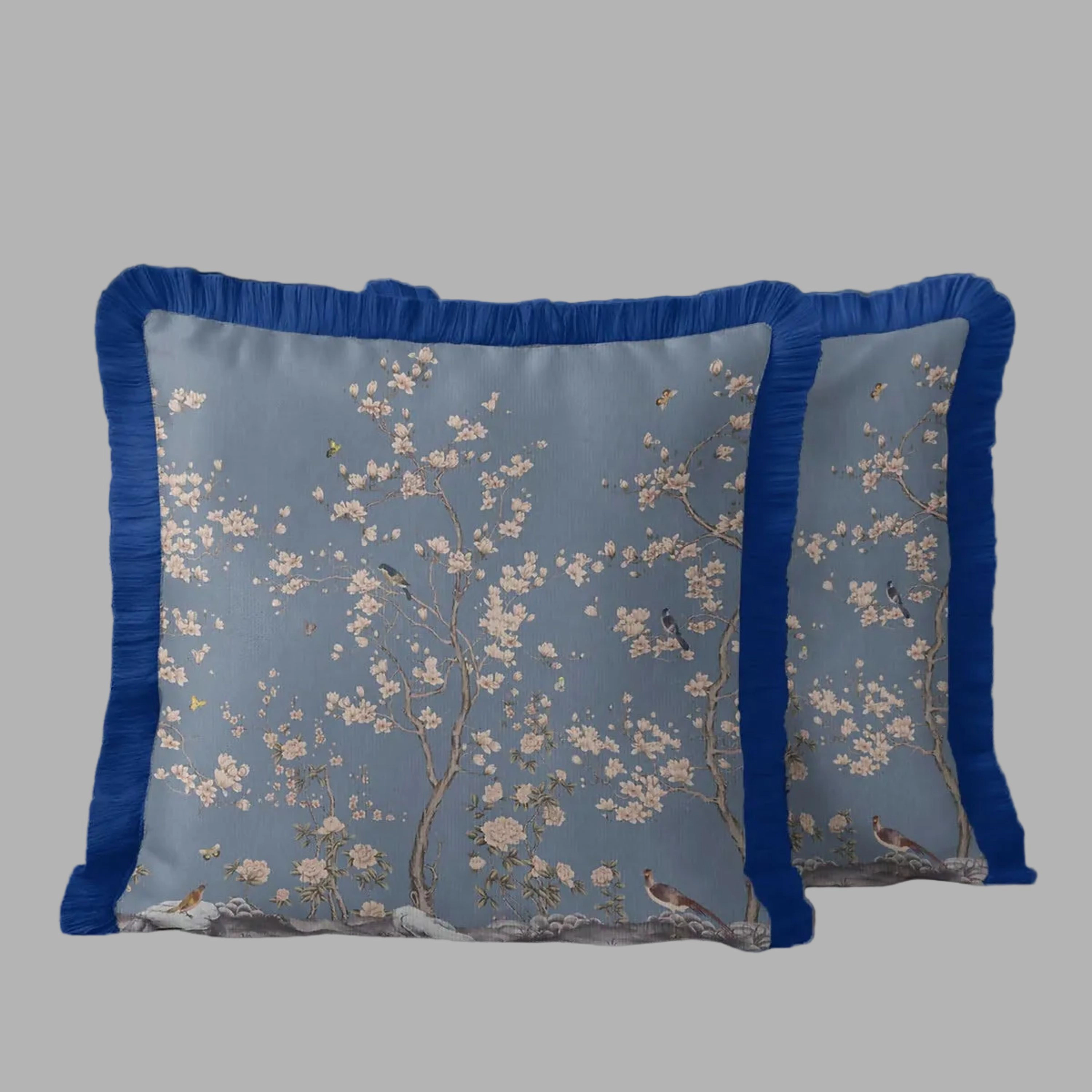 Wear Sierra Floral Garden Fringed Set of 2 Throw Pillow Cover