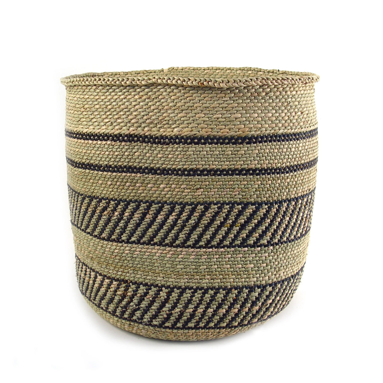 Mbare Iringa Woven Basket with Stripe