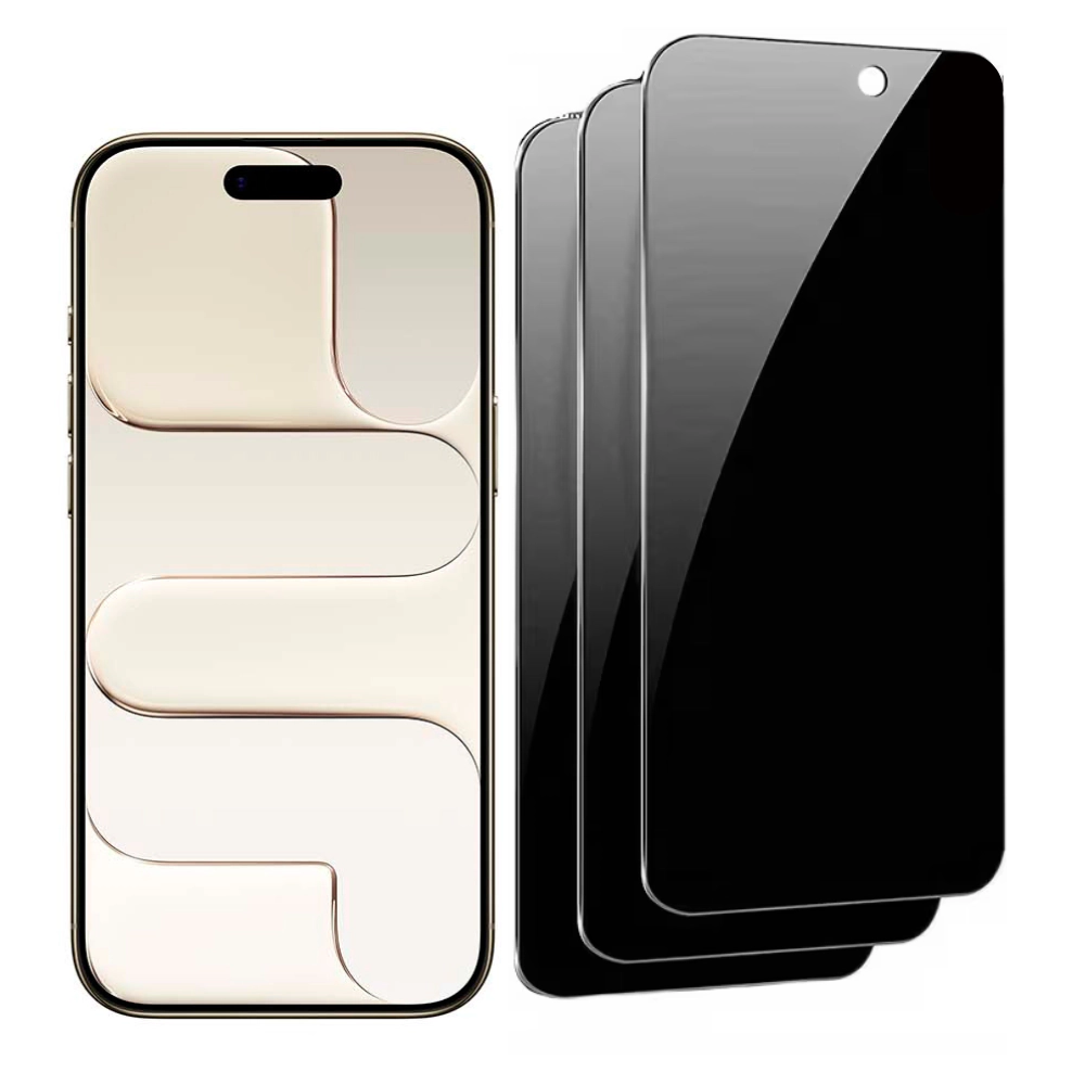 Qixxronics Privacy Screen Protector for iPhone 17 Air Scratch-Resistant 3-Pack Tempered Glass