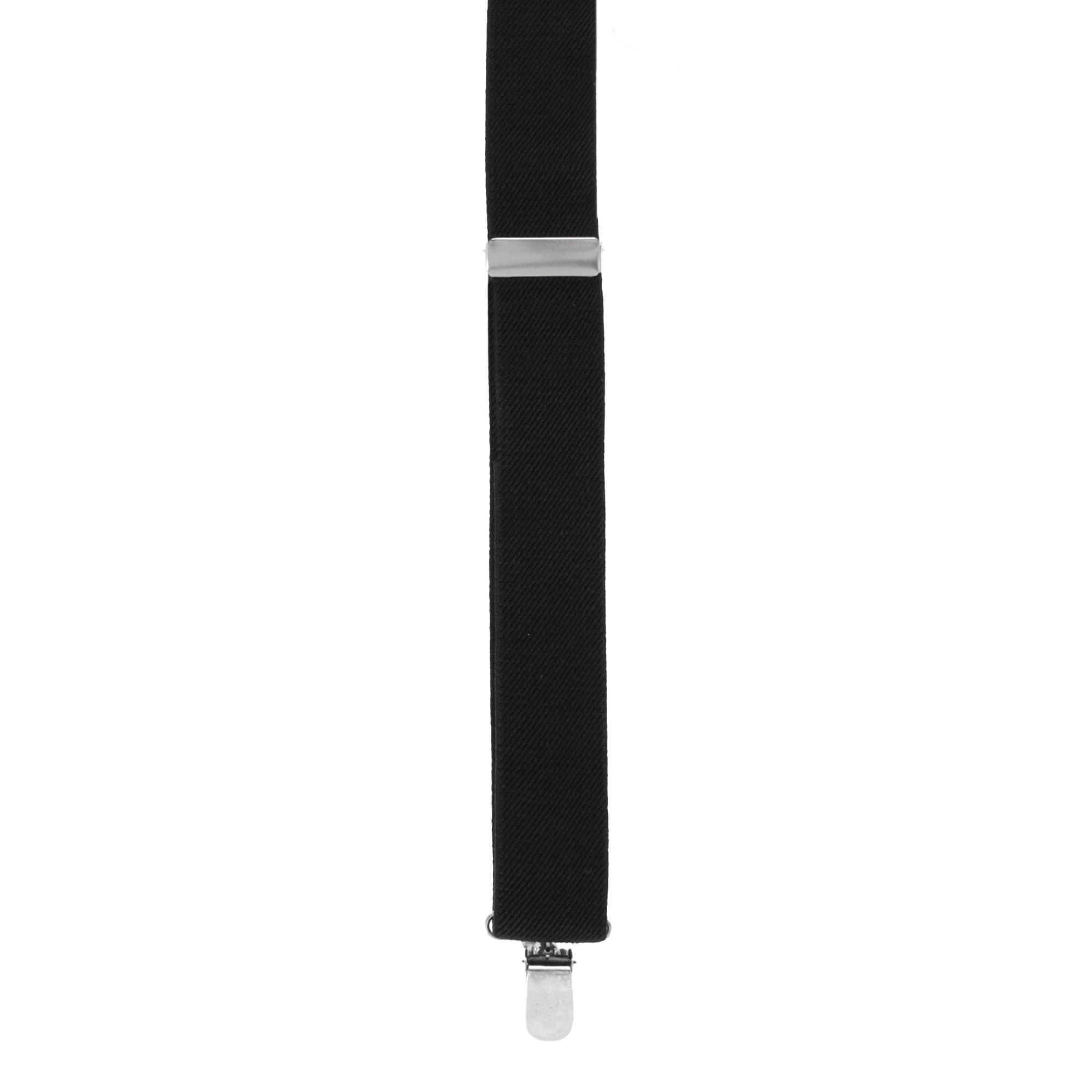 CTM Men's 1-Inch Wide Elastic Clip End Suspenders