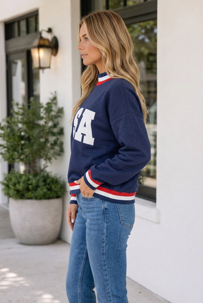 Threaded Pear Women's Kinsley High Long Sleeve Sweatshirt