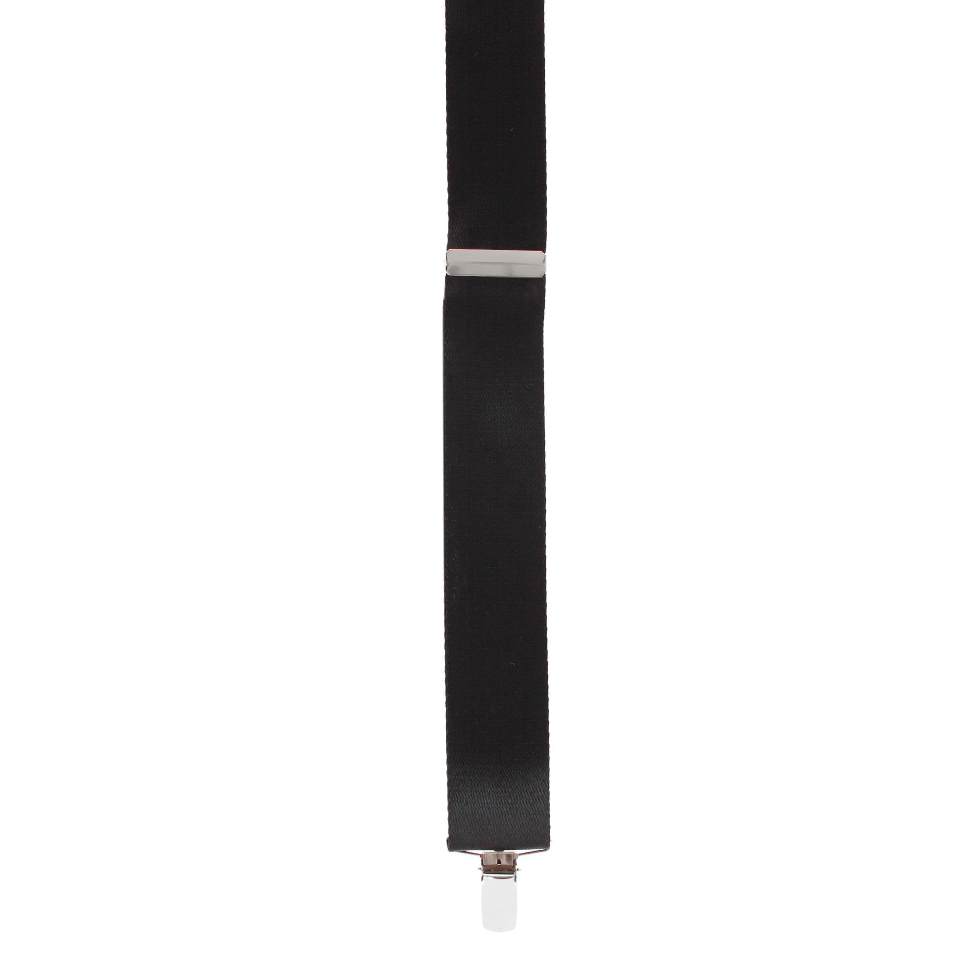 CTM® Men's 1.5 Inch Silky Feel Manhattan Clip End Suspenders