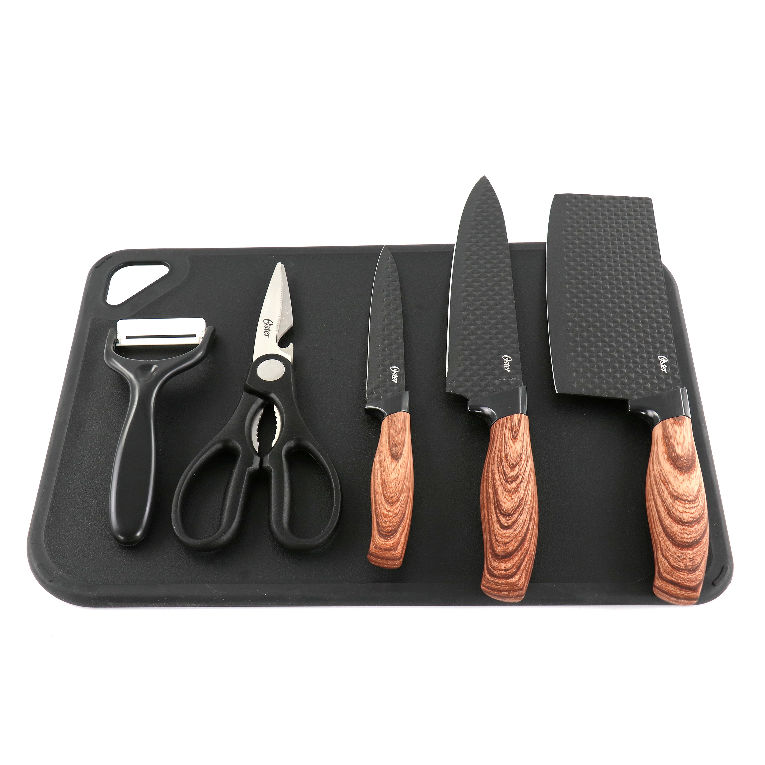 Oster Gunderson 6 Piece Black Stainless Steel Cutlery Set