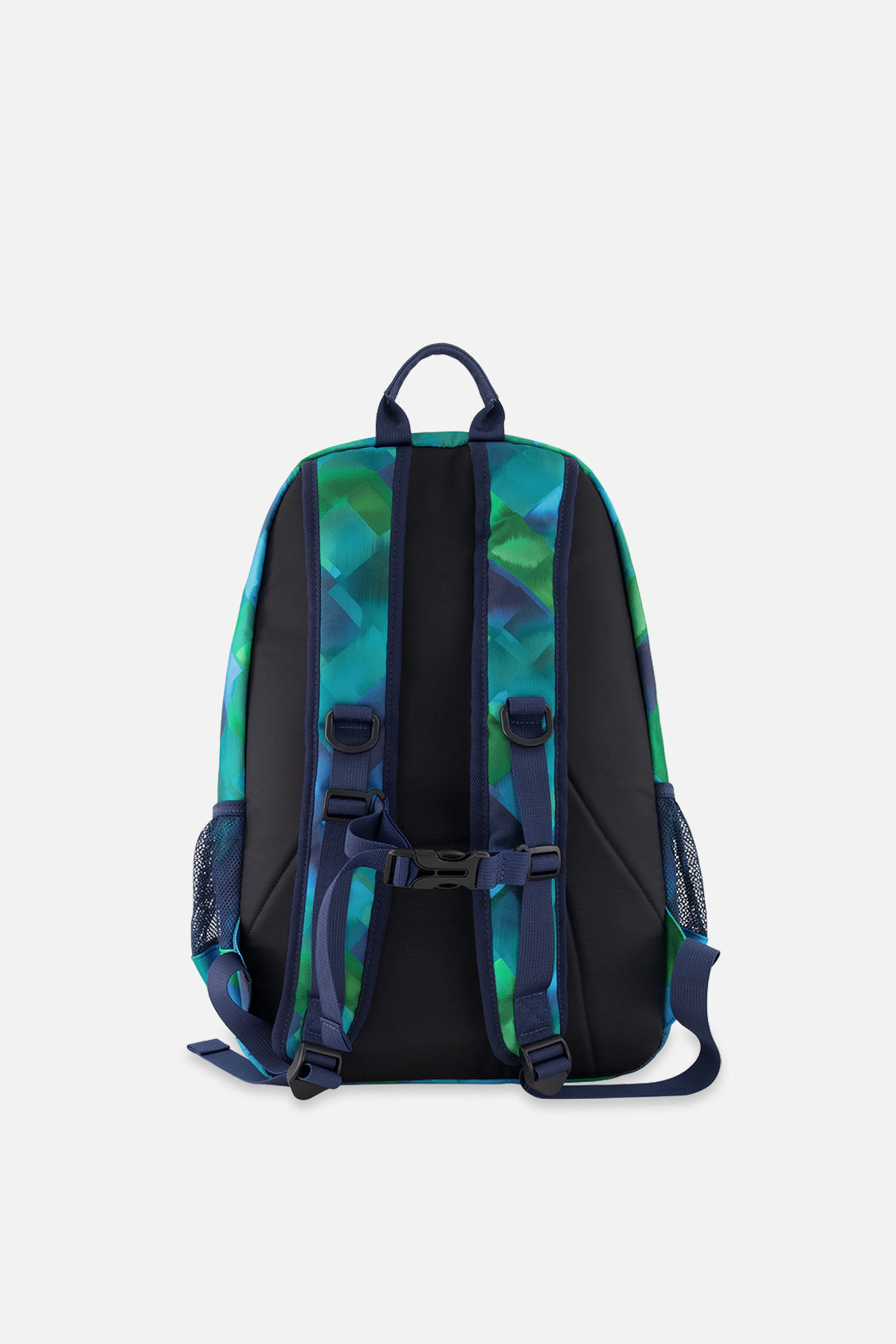 Deux par Deux Boys Diamond Print Two-Compartment Backpack with Padded Laptop Sleeve