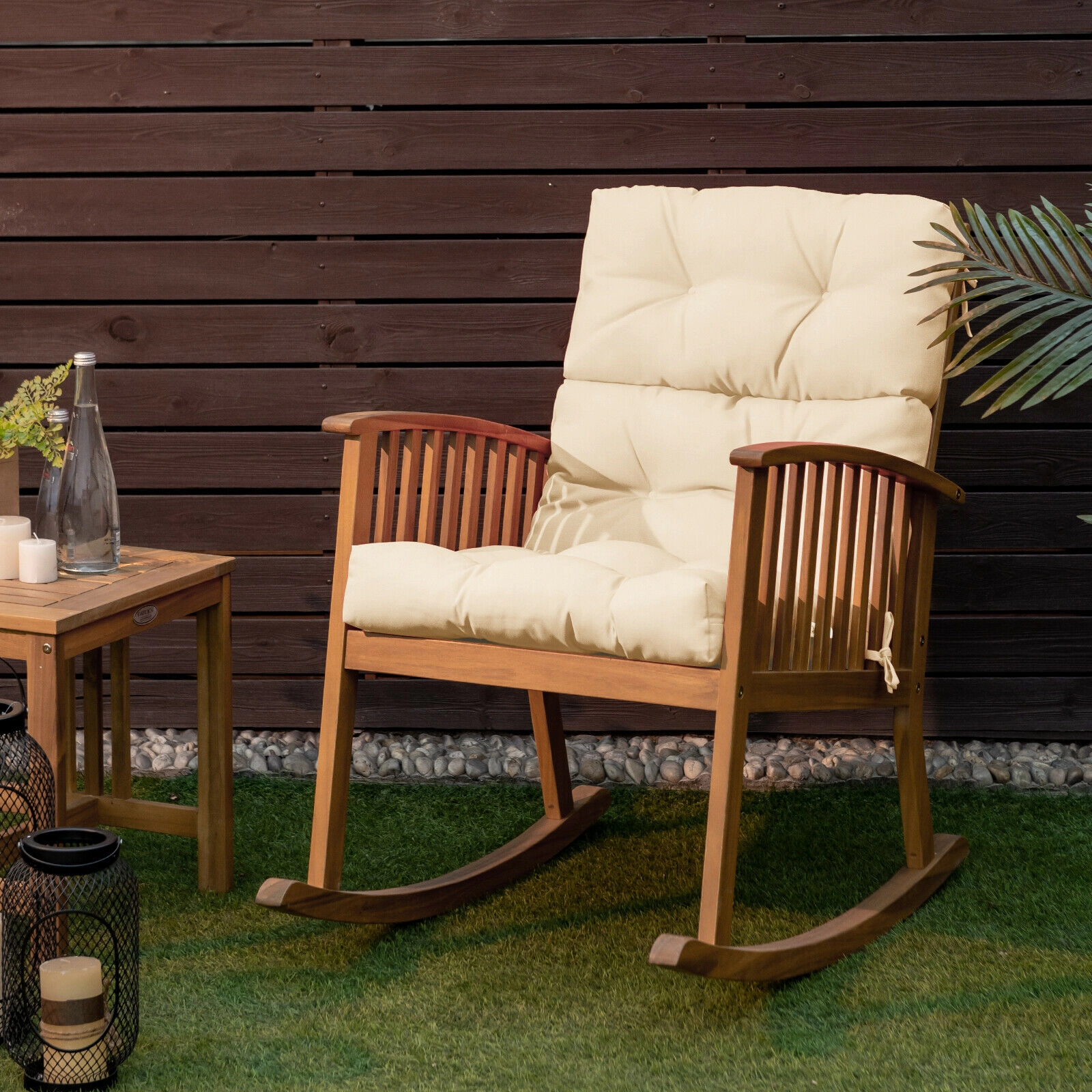 LJG Tufted Outdoor Patio Chair Seating Pad