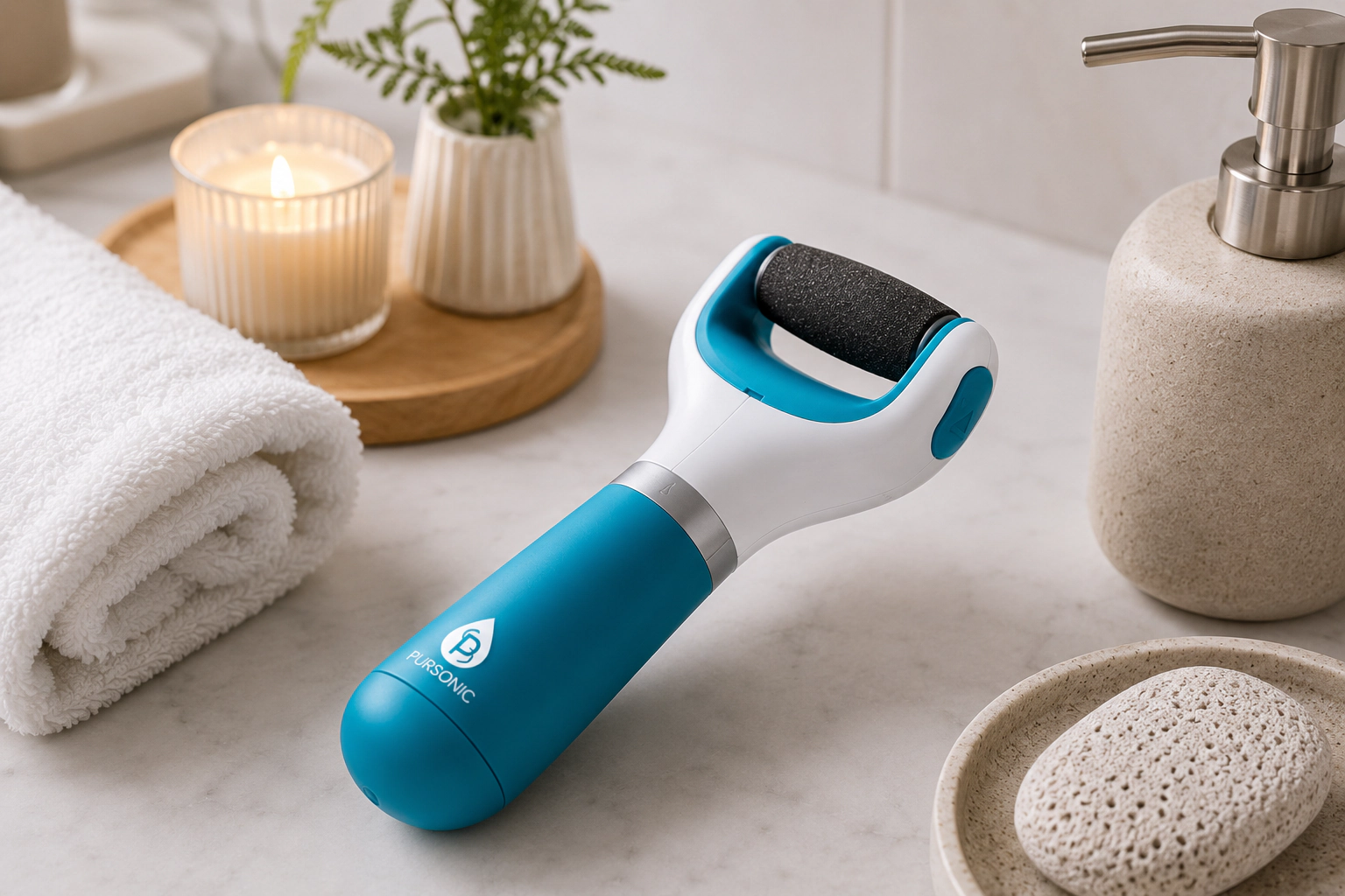 Pursonic Unisex Waterproof Battery Operated Electric Foot Callus Remover