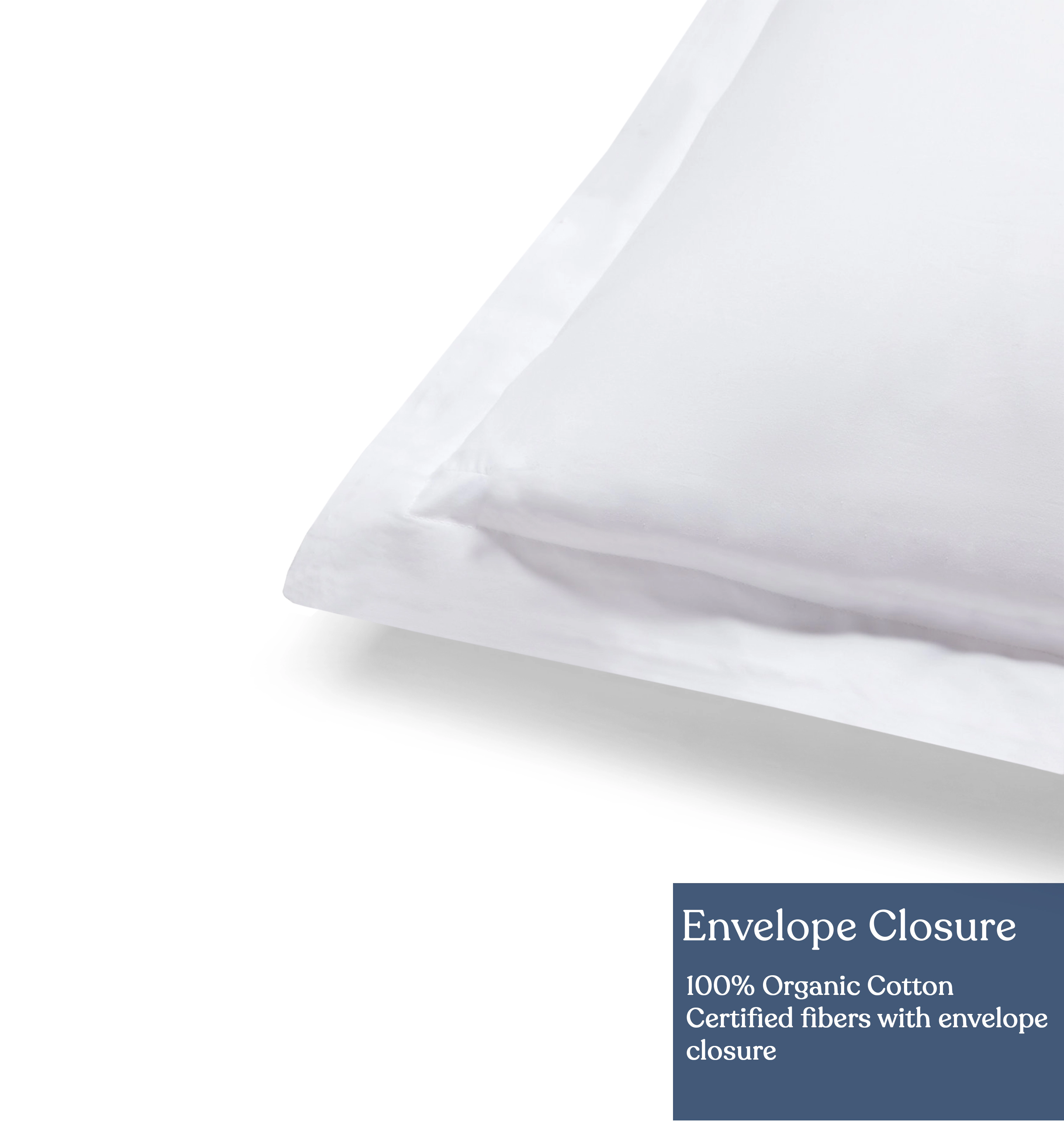 Delara GOTS Certified Organic Cotton Euro Sham Pack of 2 Long Staple 400 Thread Count Ultra Soft