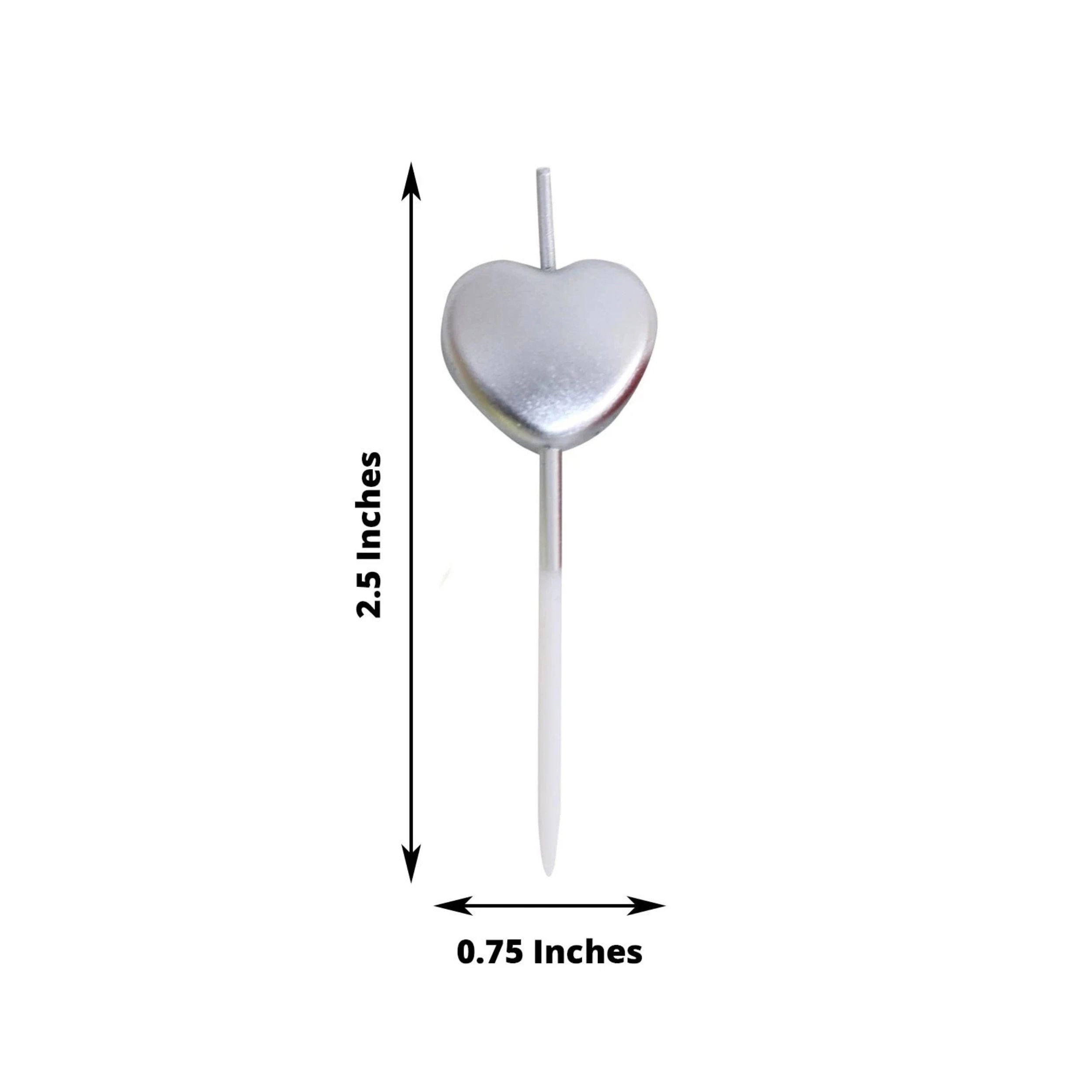 Home Collection Pack of 10 Heart Birthday Cake Candles