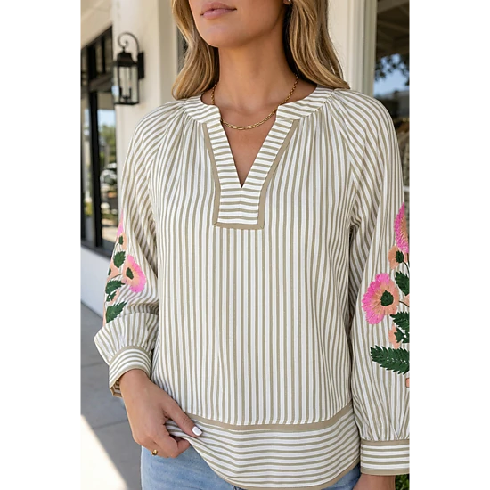 Threaded Pear Valeria Sleeve Blouse Long Sleeve Top