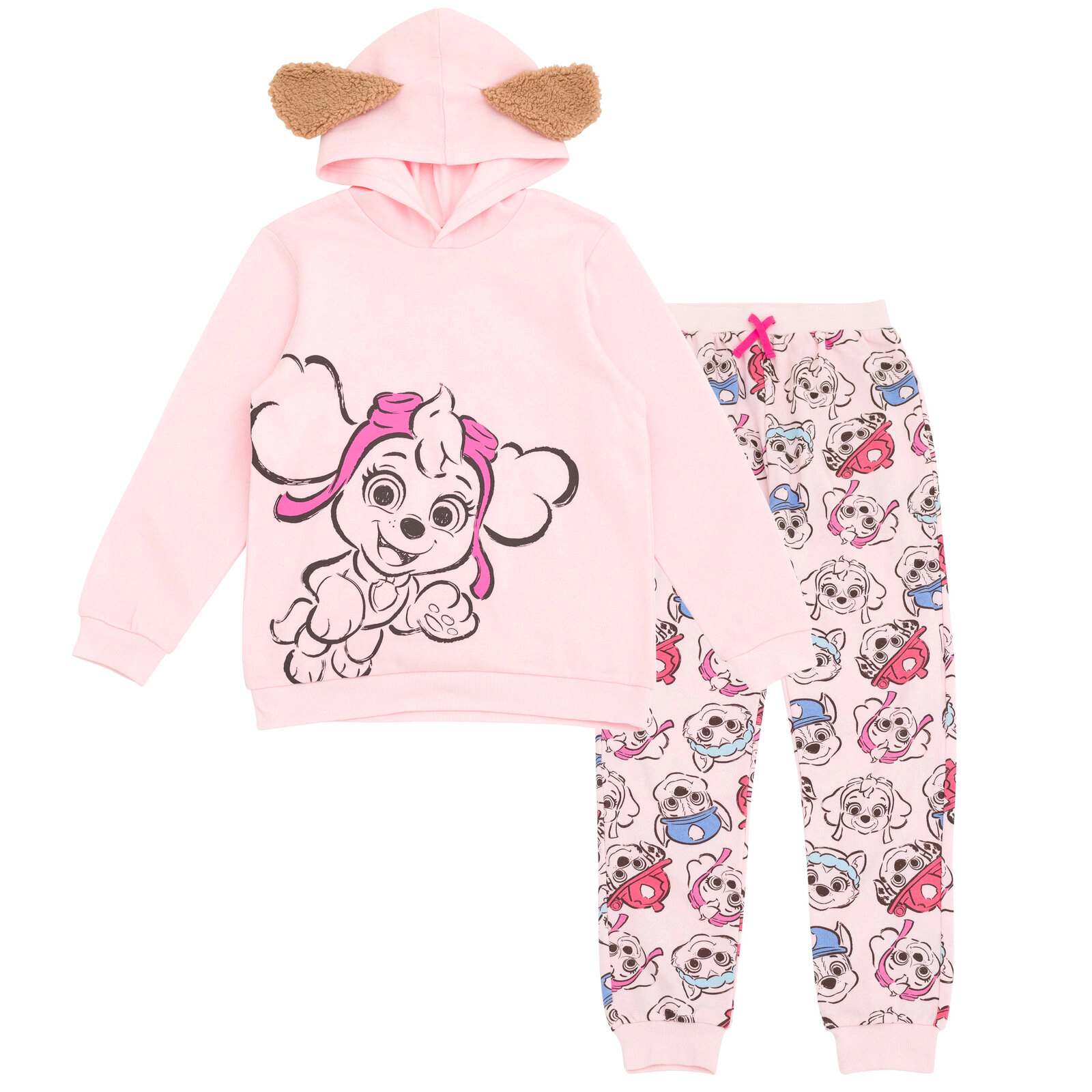 Paw Patrol Girls' Cosplay Fleece Hoodie and Jogger Set