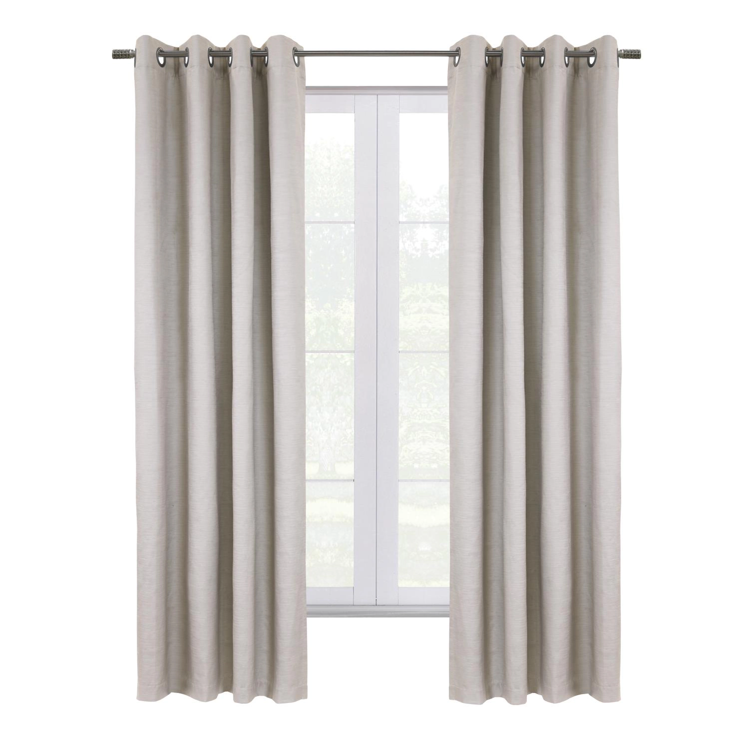 Thermaplus Shadow Blackout UV Protection Grommet Curtain Panel for Windows 52" x 63" Off-white
